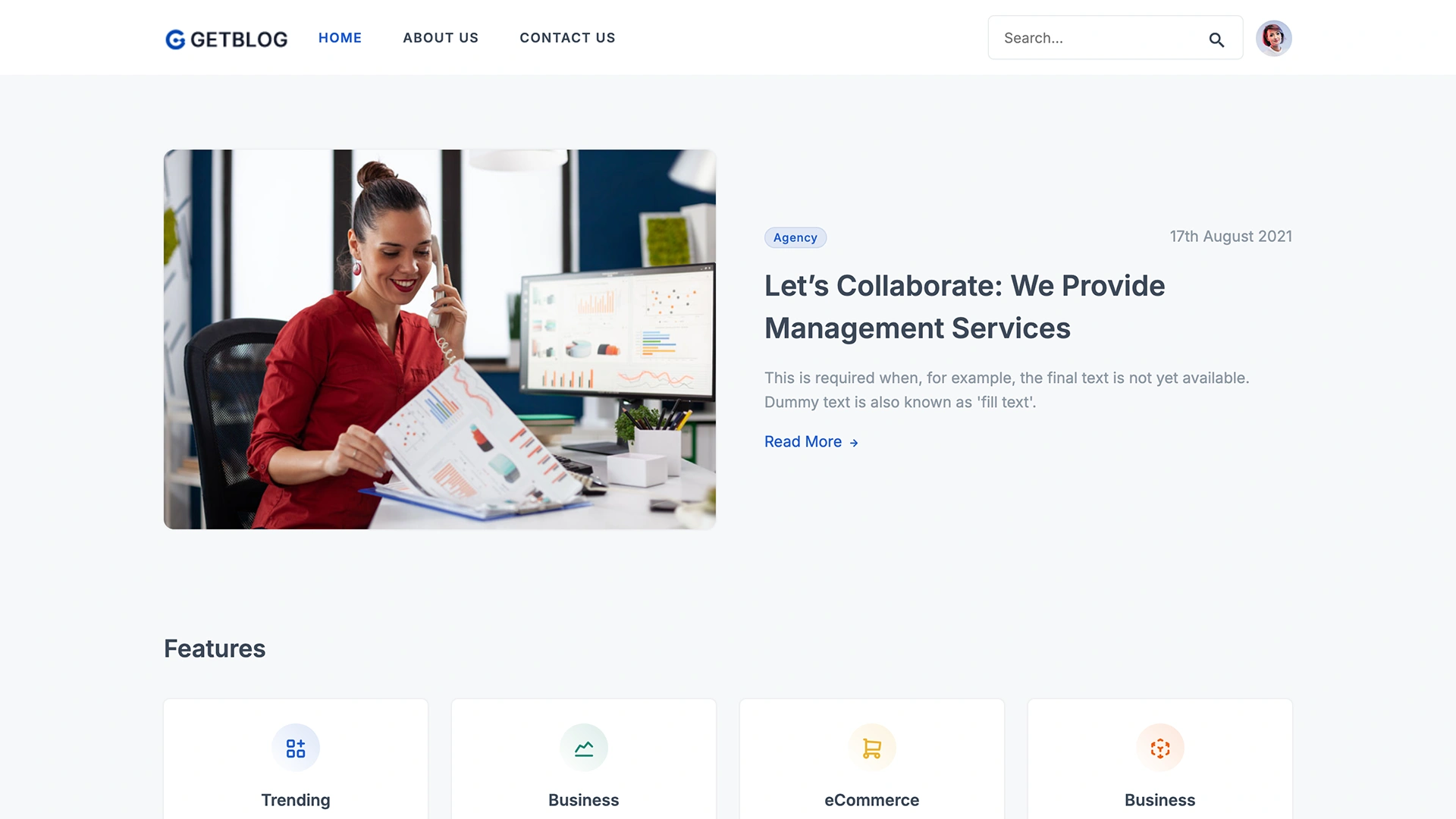 Getblog - Multipurpose & Minimal Blog HTML Template