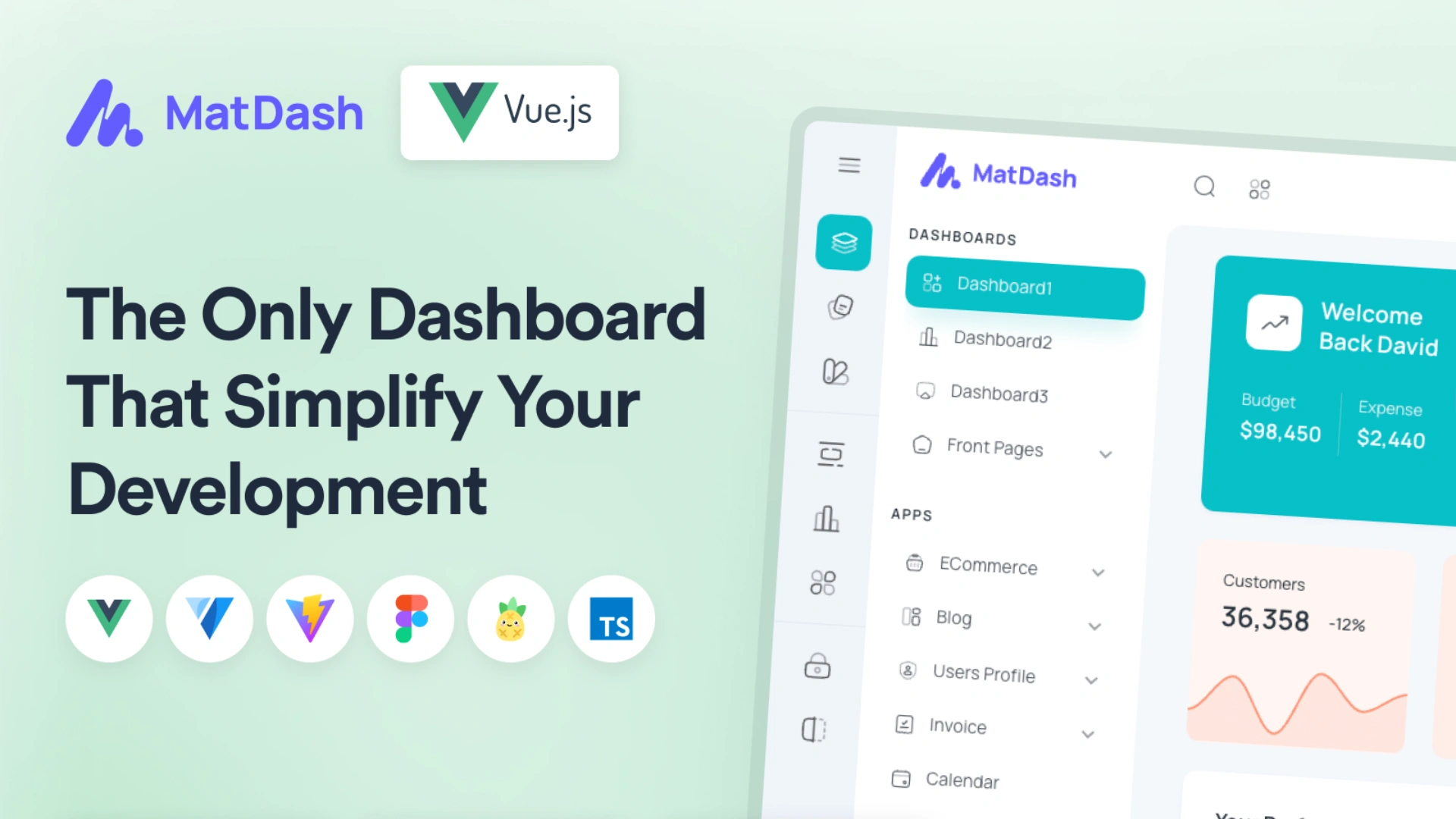 MatDash - VueJS Admin Dashboard Template