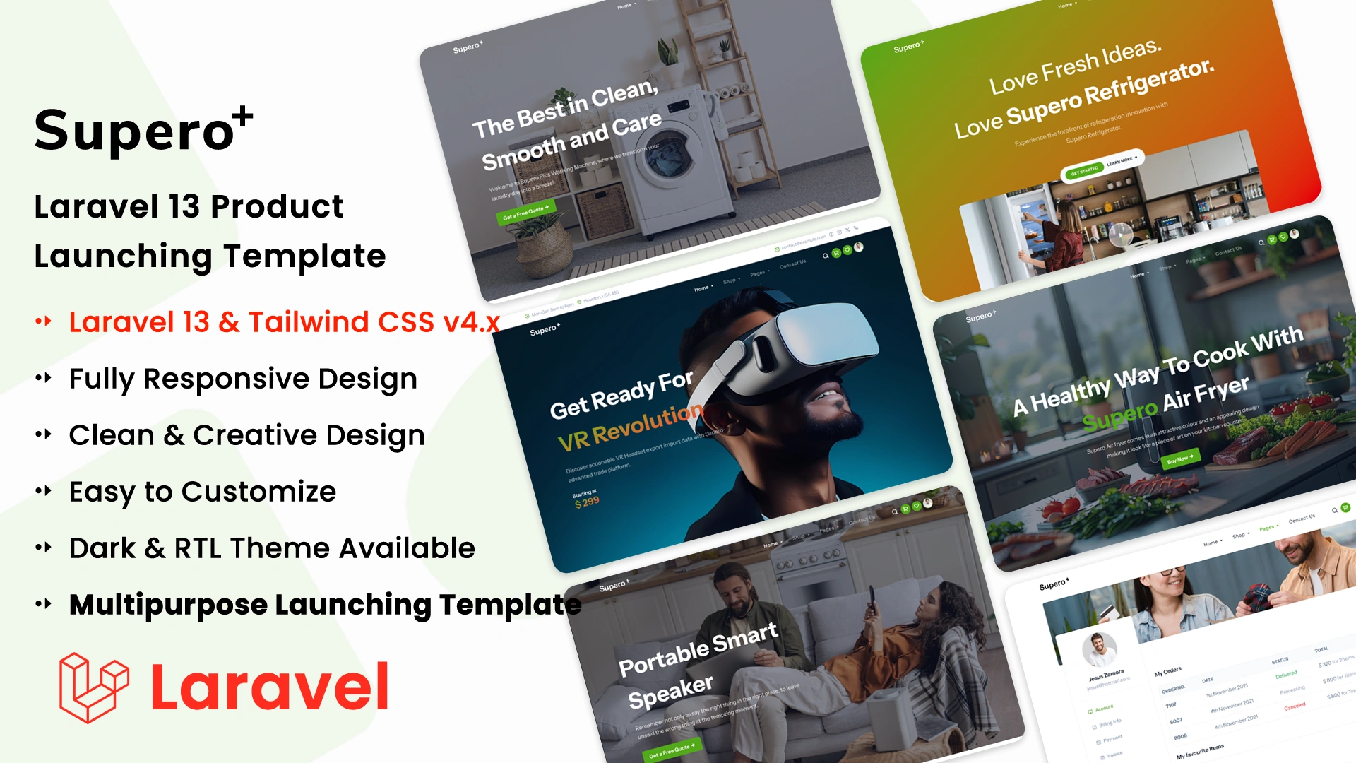 Supero - Laravel 13 Multipurpose Product Launching Landing Template