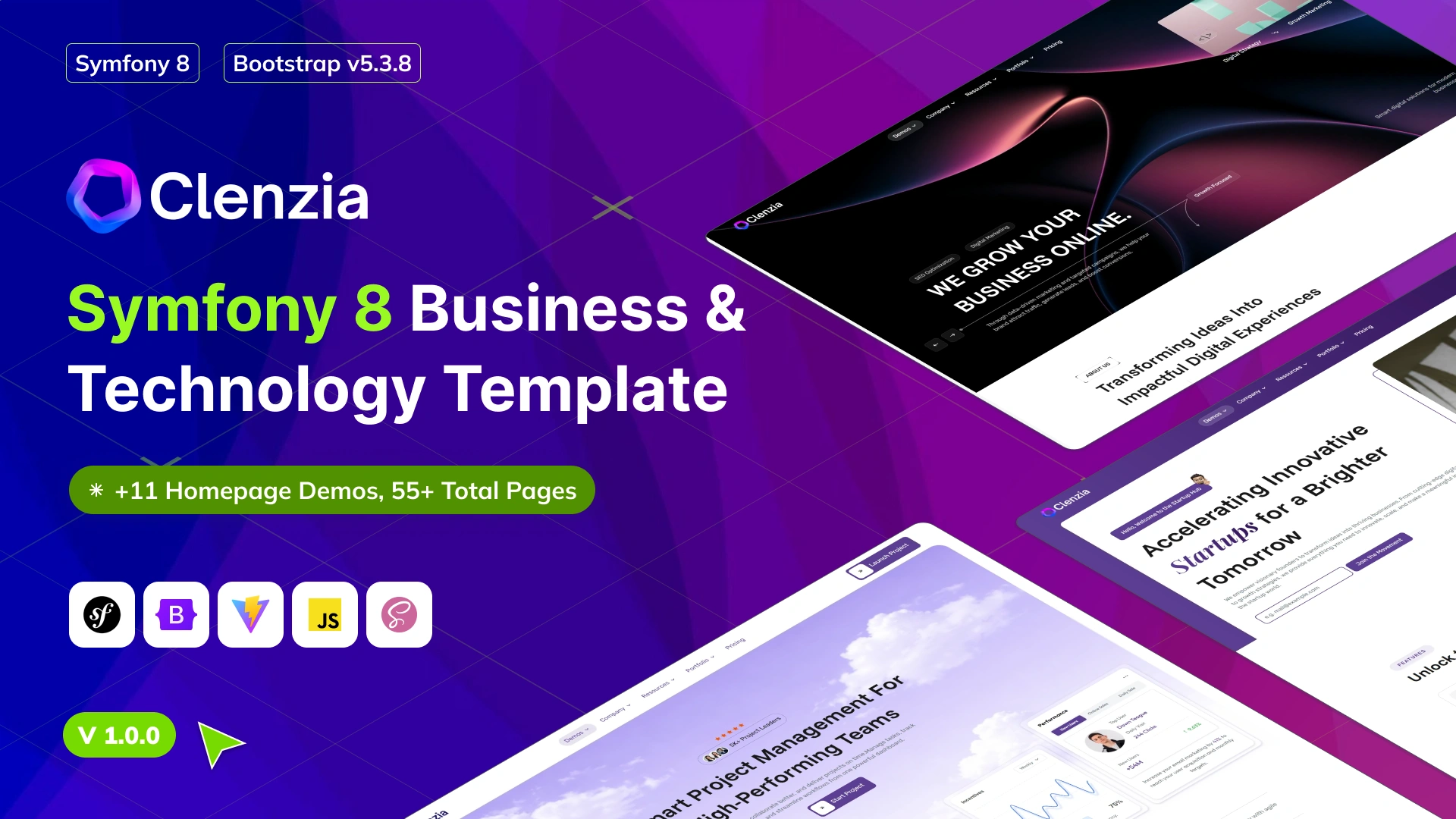 Clenzia - Business & Technology Symfony 8 Template
