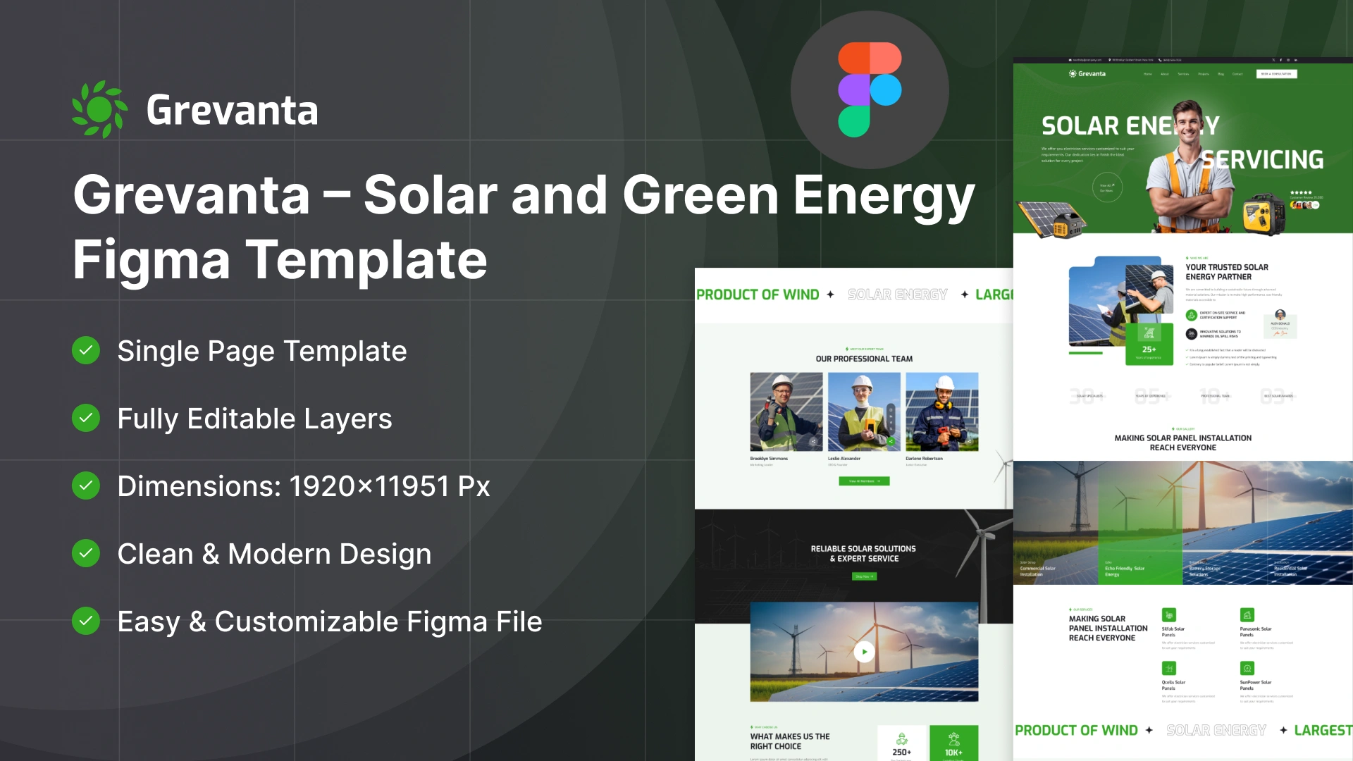 Grevanta - Green Energy & Solar Solutions Figma Template