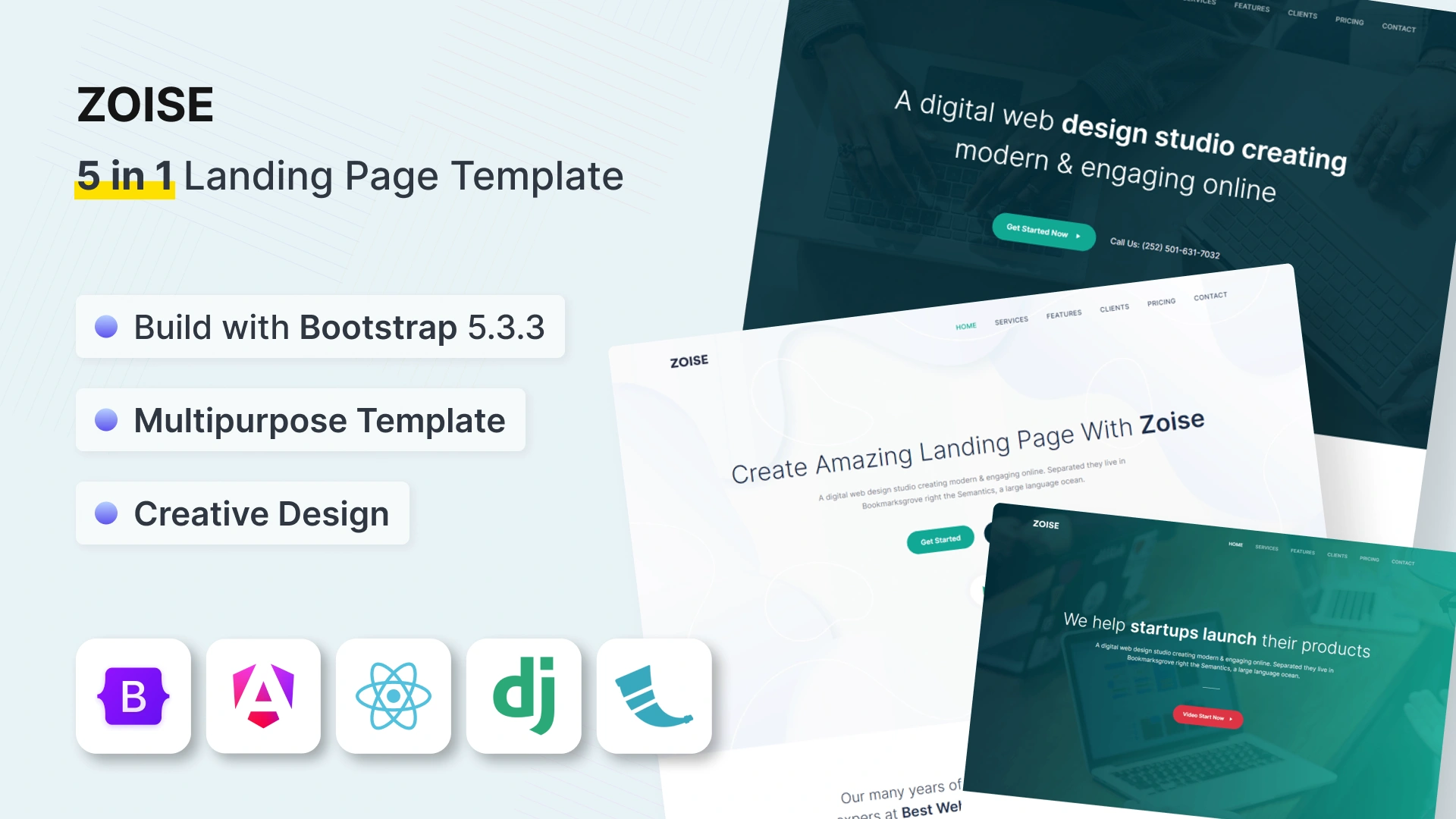 Zoise Home page Layout 4