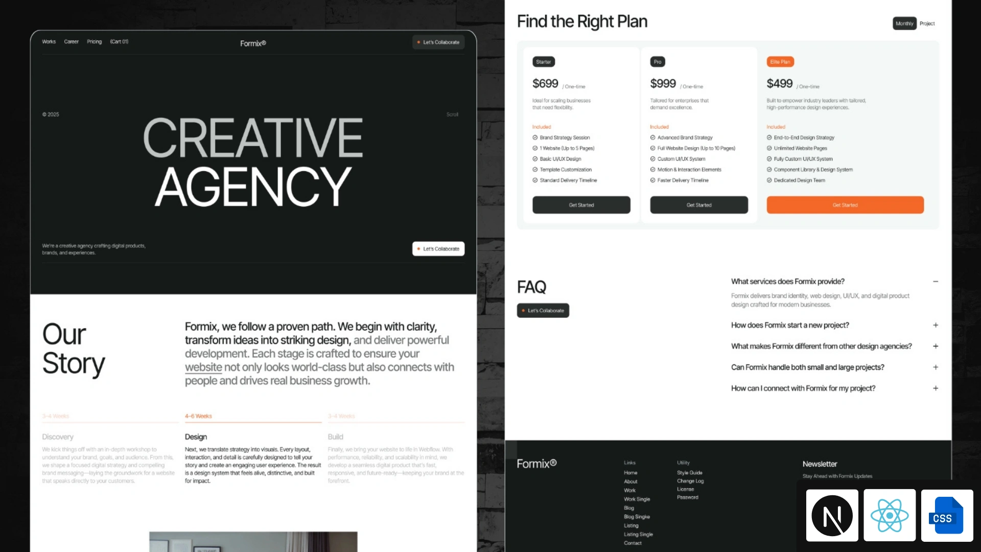 Formix - Next.js 16 Creative Agency Template with Storefront