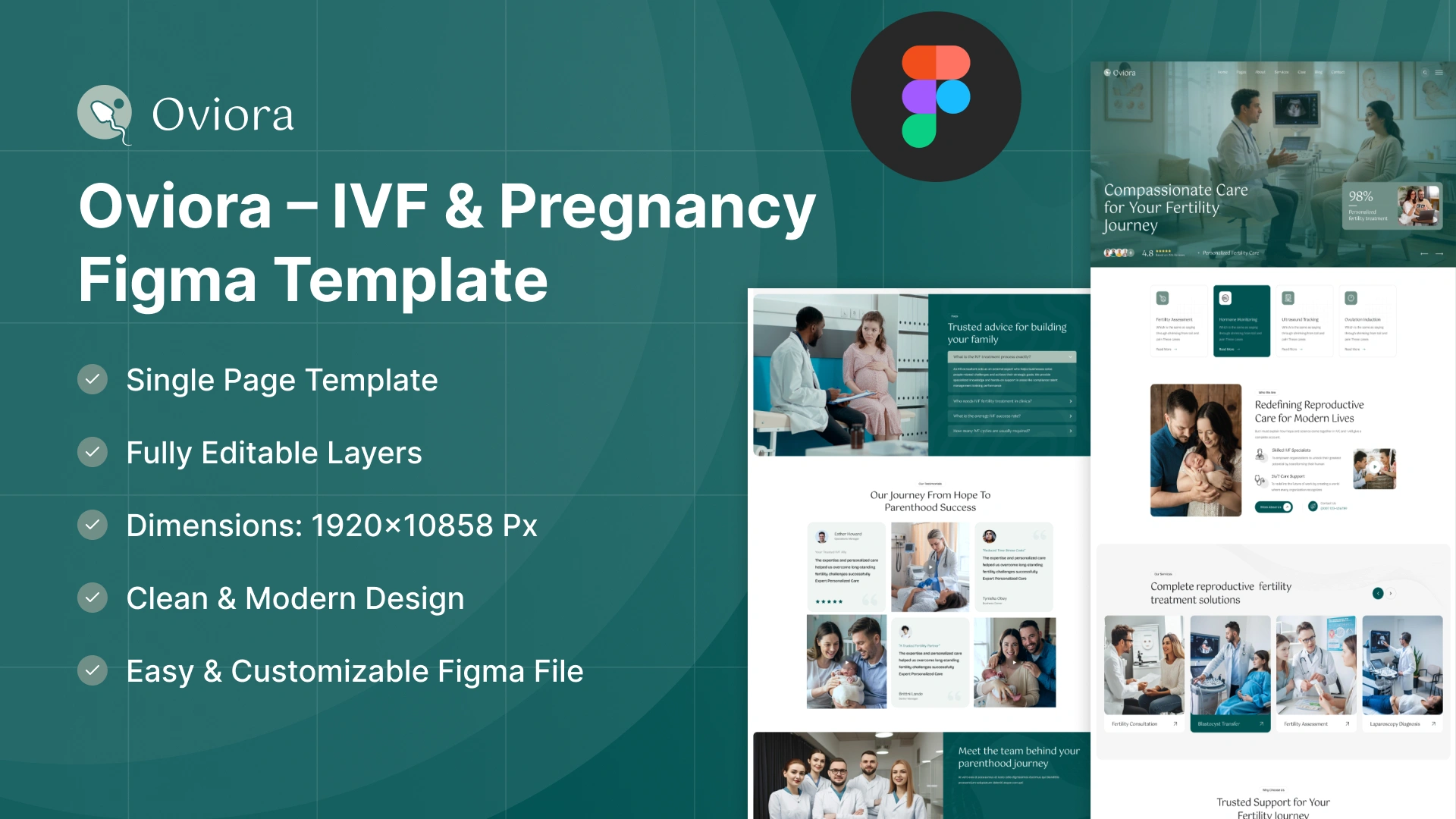 Oviora - IVF & Fertility Care Figma Template