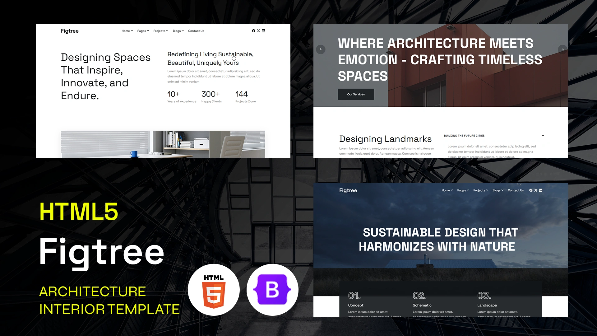 Figtree - Architecture & Interior Design HTML Template - Wrapmarket