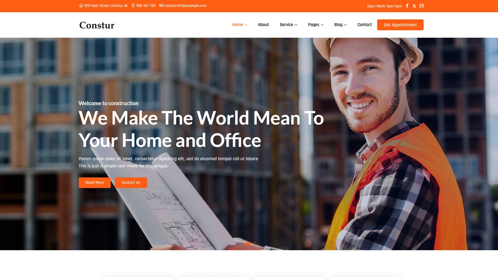 Constur - Building Construction WordPress Theme