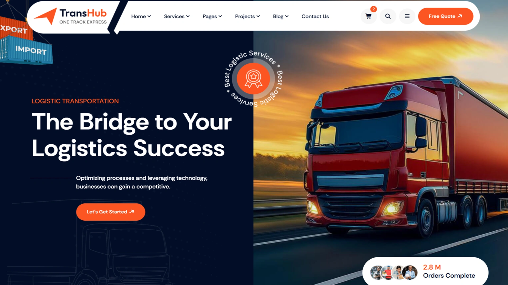TransHub - Transport & Logistics WordPress Theme