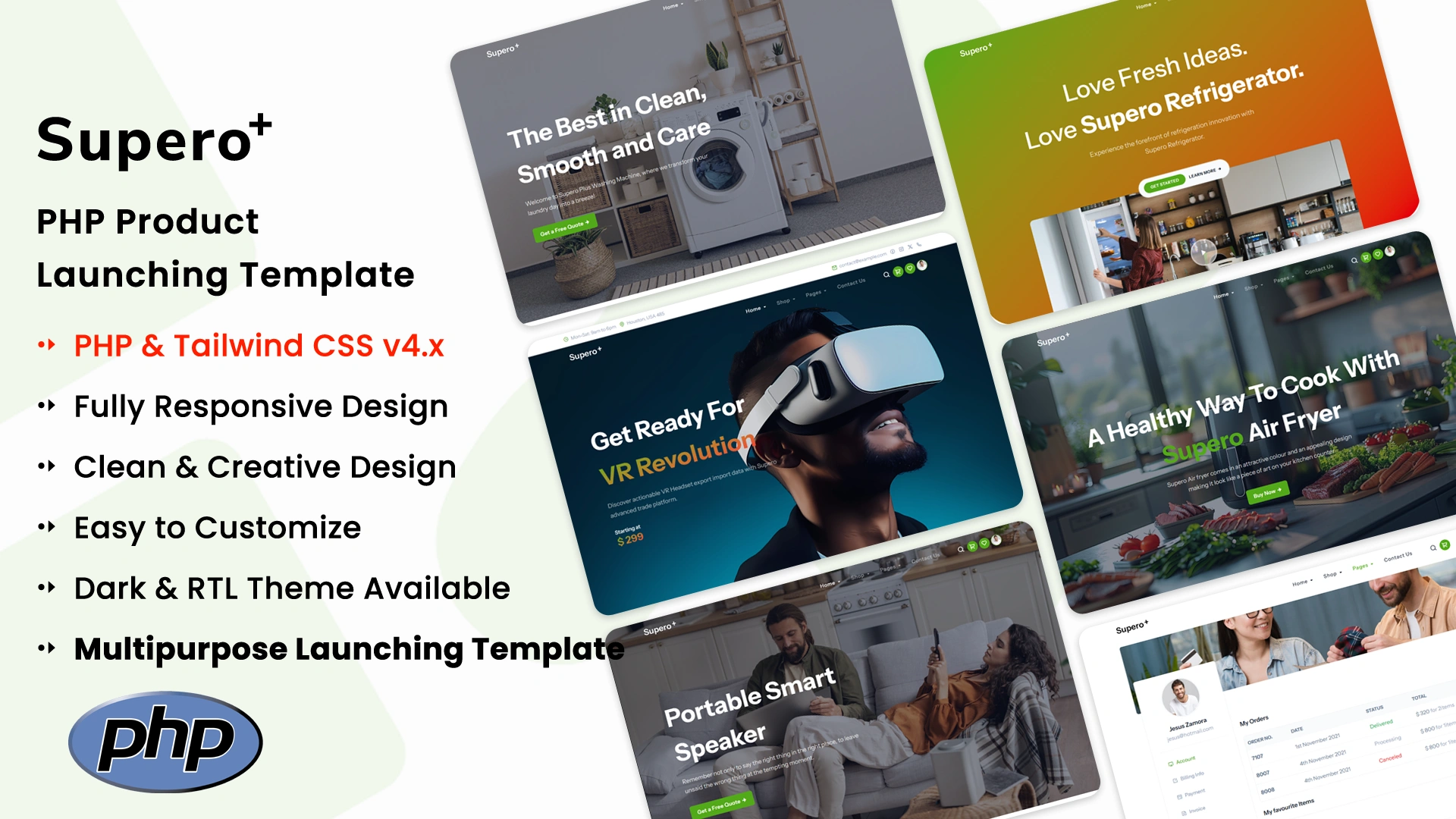Supero - PHP Product Launching Landing Template