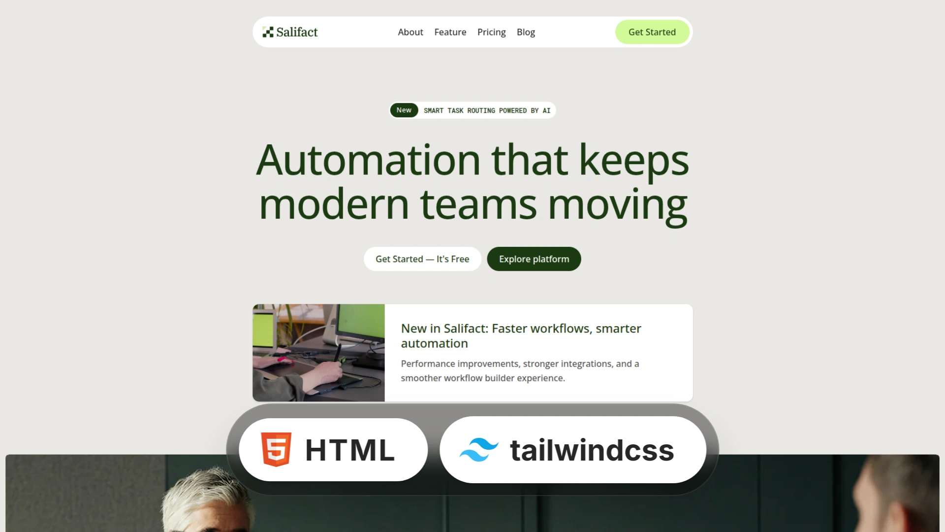 Salifact - Automation & Workflow SaaS Tailwind CSS 4 HTML Template