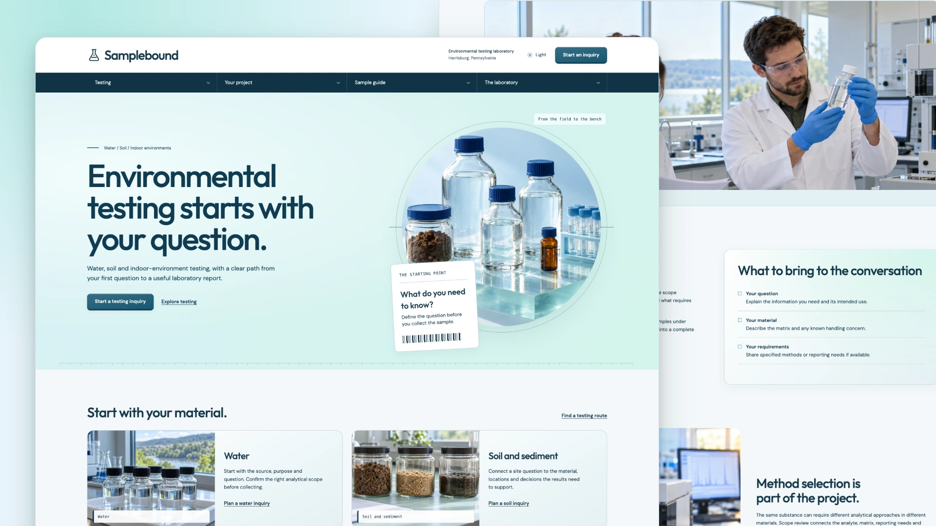 Samplebound - Environmental Testing Laboratory HTML Website Template