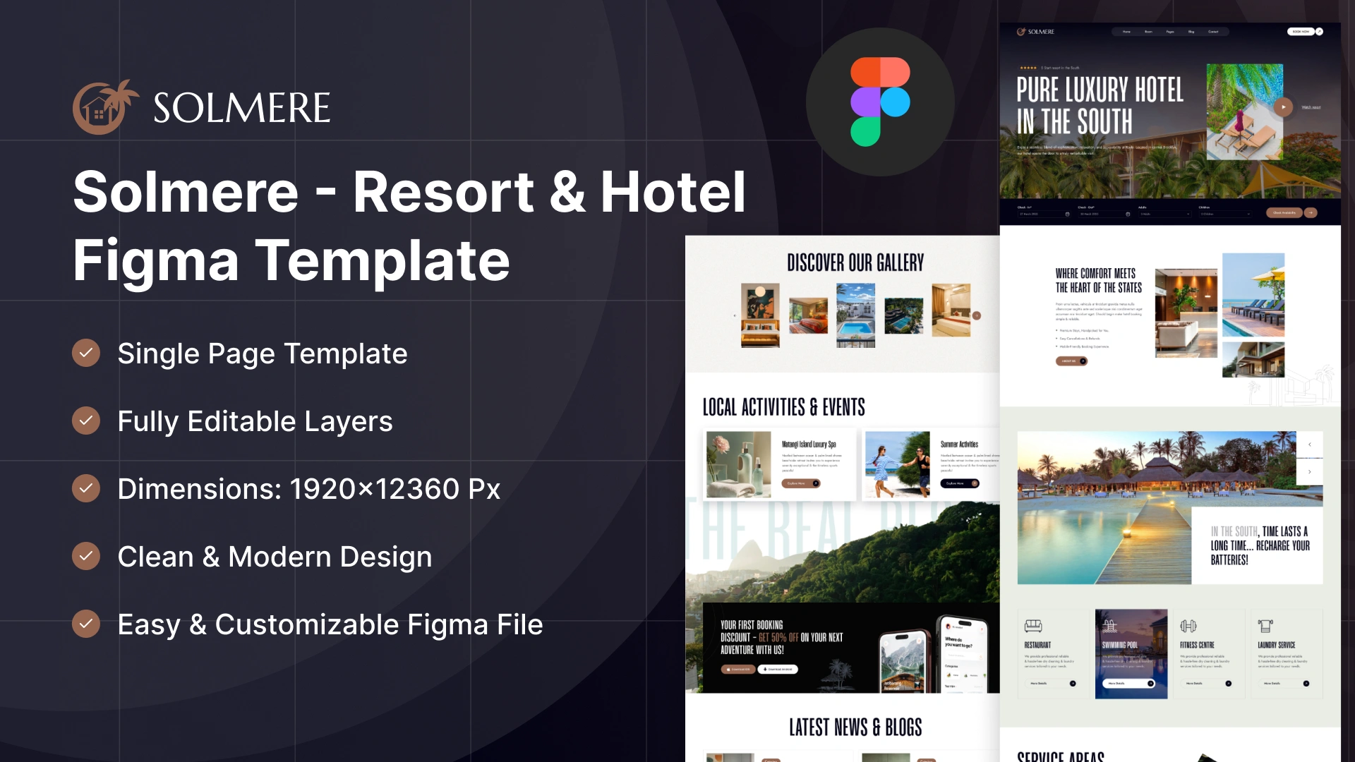 Solmere - Resort & Spa Hotel Figma Template