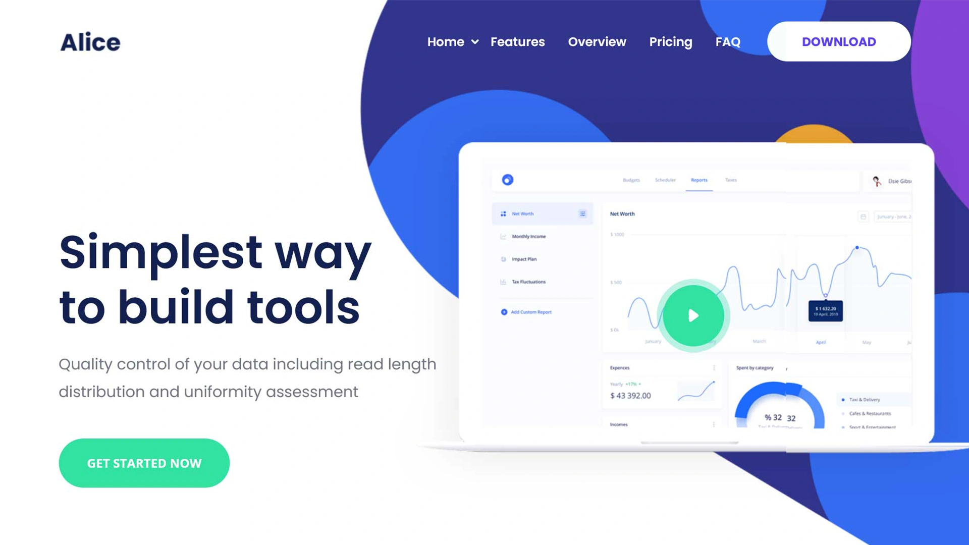 Alice - App Landing Page HTML Template