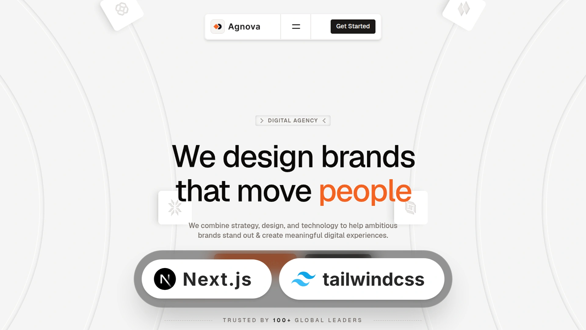 Agnova - Portfolio Agency Next.js 16 & Tailwind CSS 4 Website Template