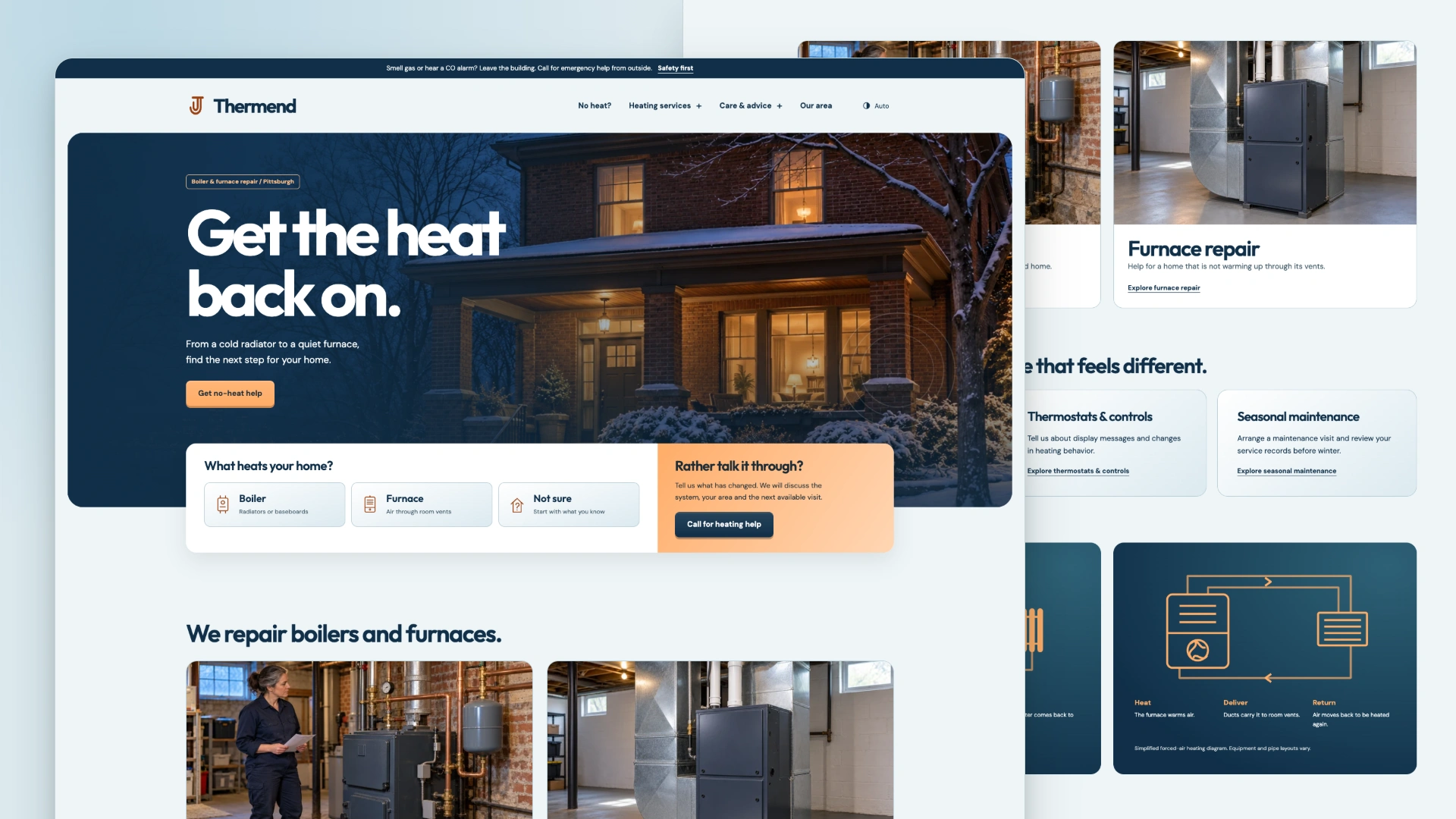 Thermend - Boiler and Furnace Repair HTML Website Template