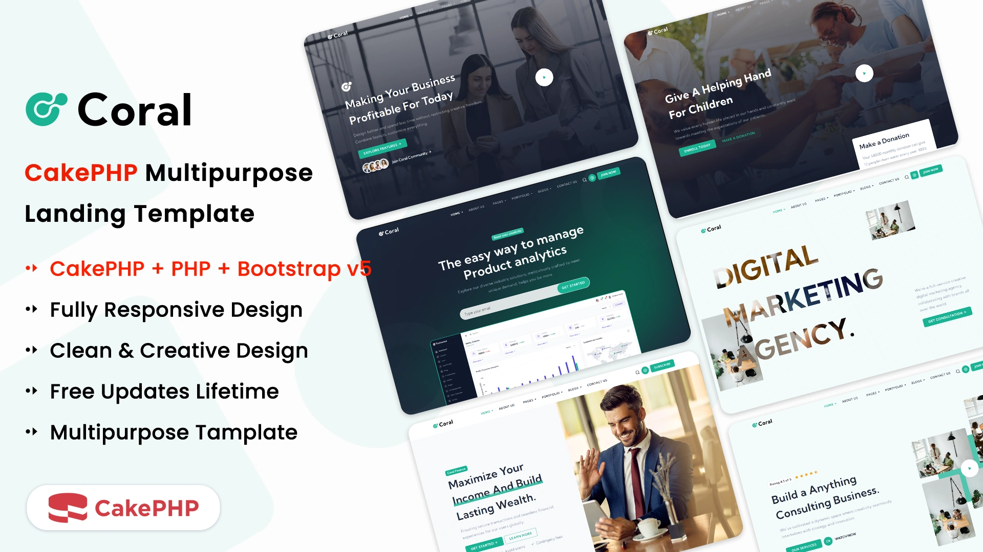 Coral - CakePHP Multipurpose Landing Template
