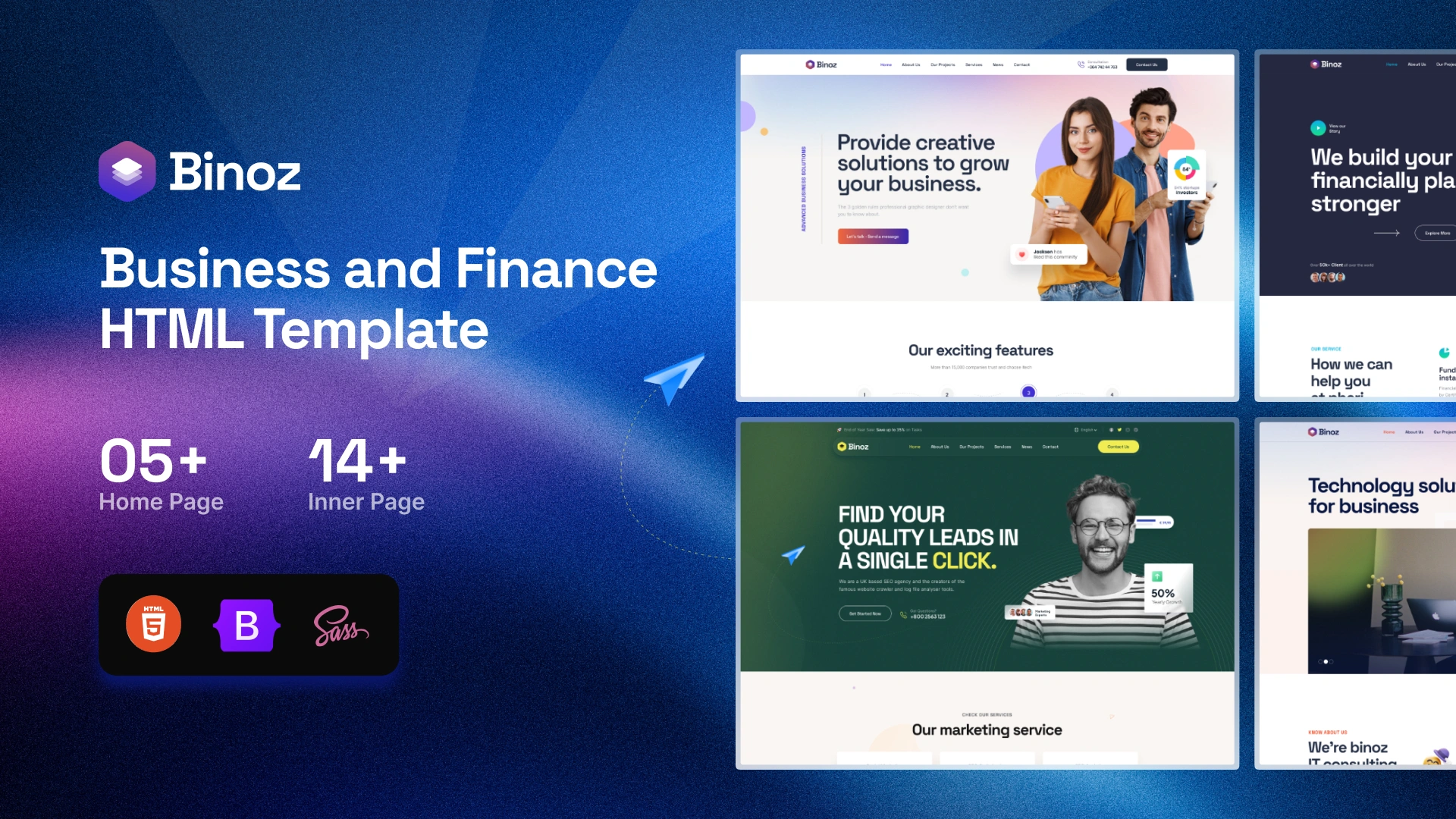 Binoz - Creative Business Agency HTML Template