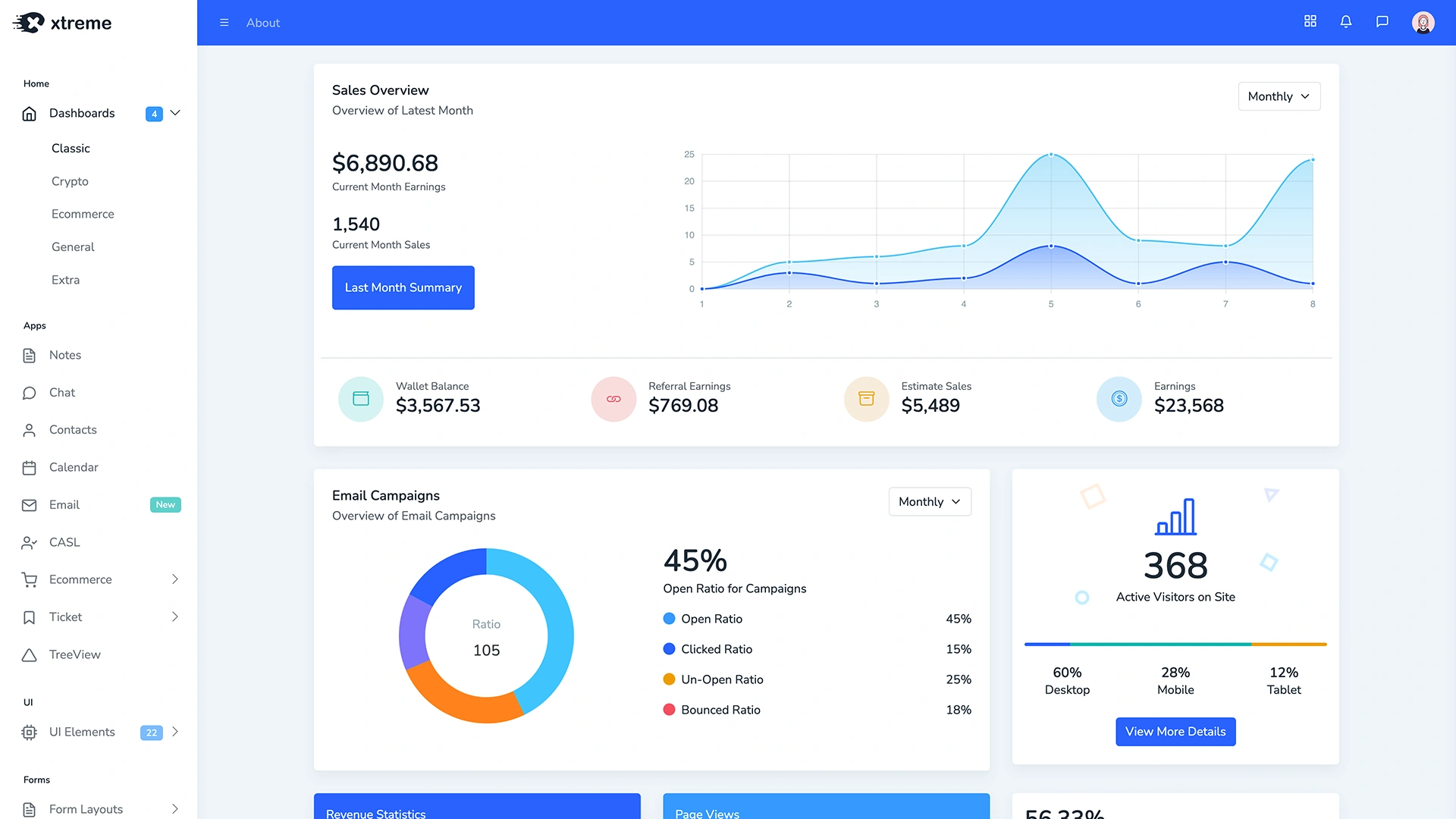 Xtreme - React Admin Dashboard Template