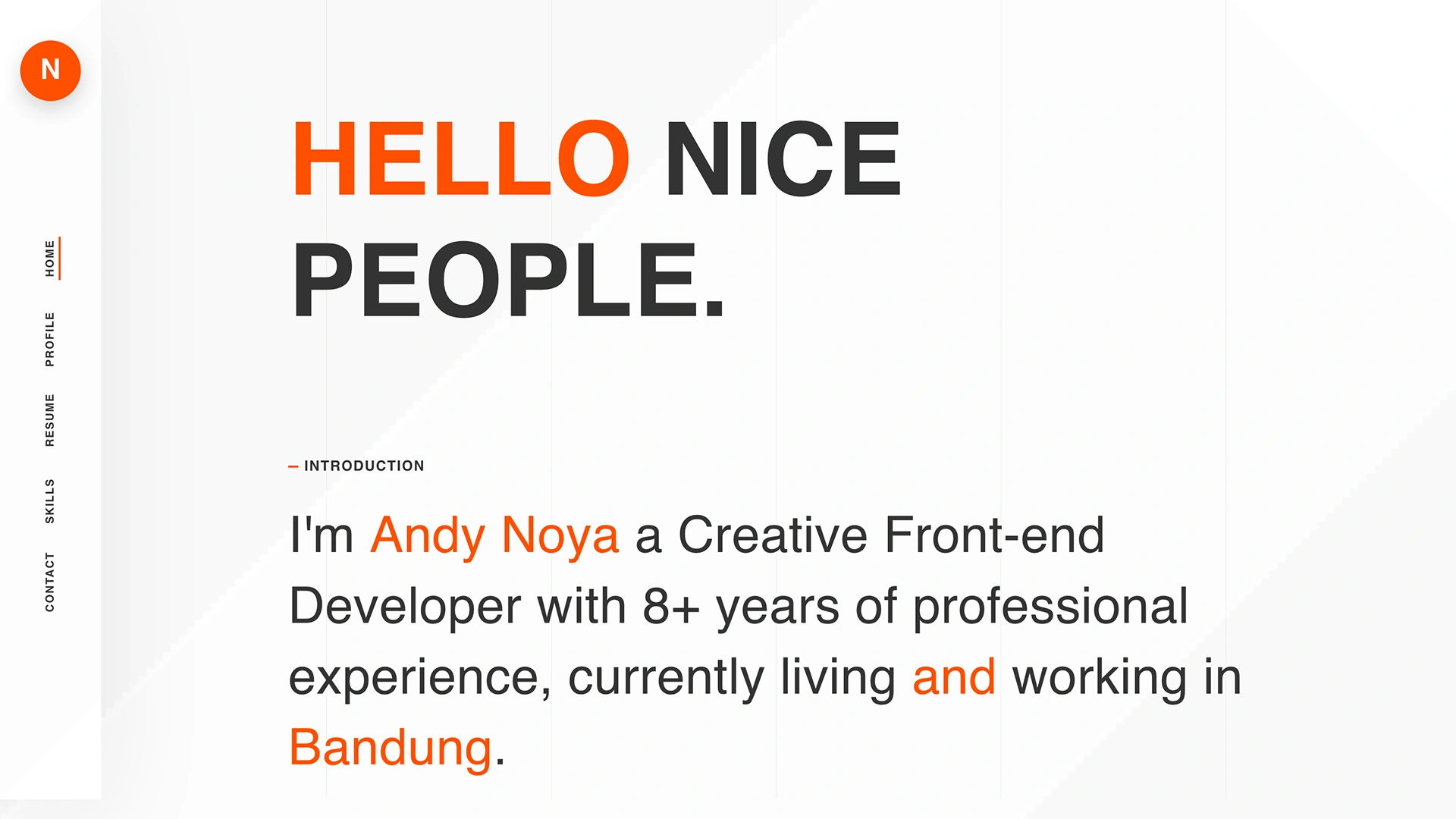 NOYA - One Page Personal Template
