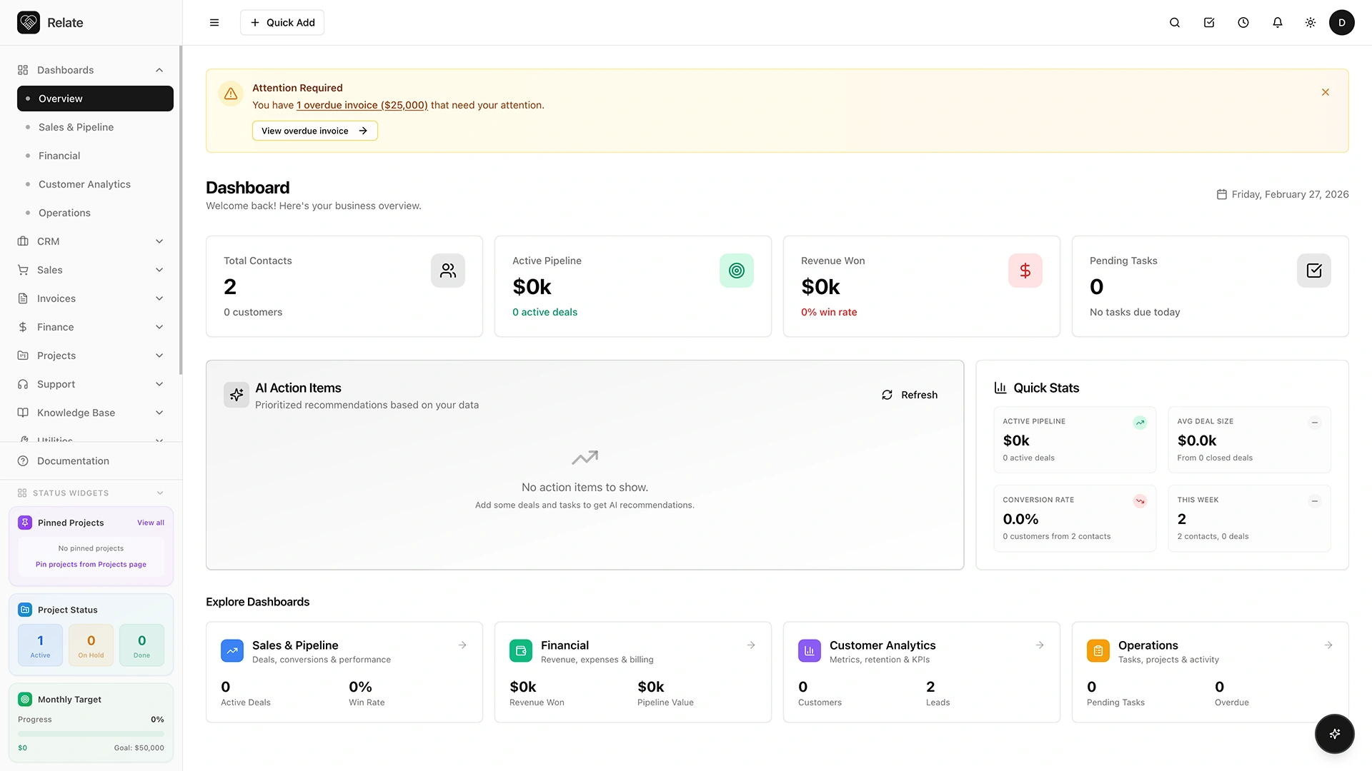 Relate - AI-Powered Complete CRM SaaS Platform