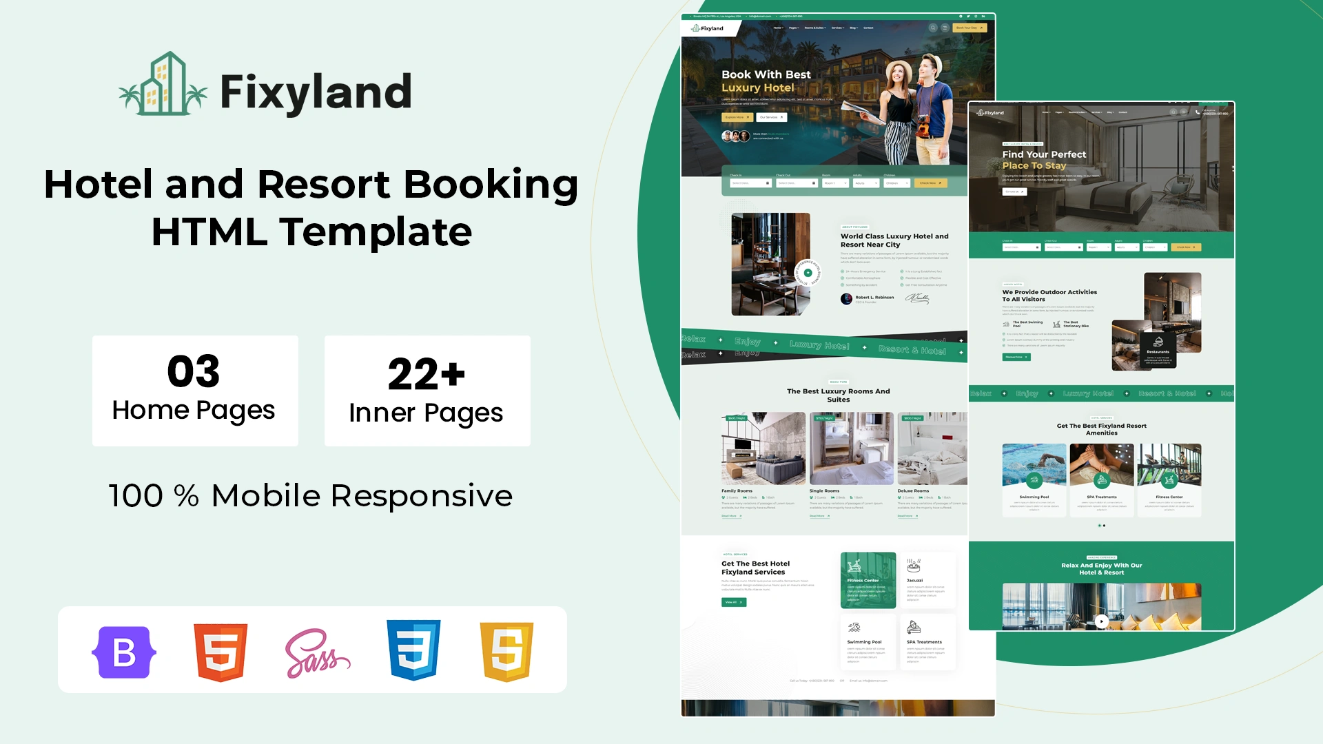 Fixyland - Hotel and Resort Booking HTML Template