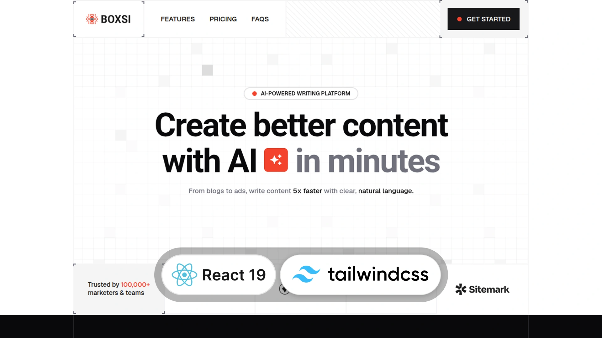 Boxsi - AI Agency Technology React 19 & Tailwind CSS 4 Website Template