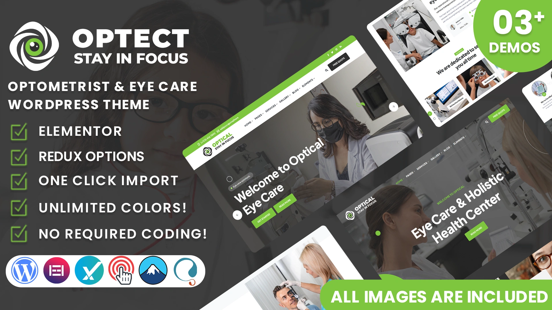 Optect - Optometrist & Eye Care WordPress Theme