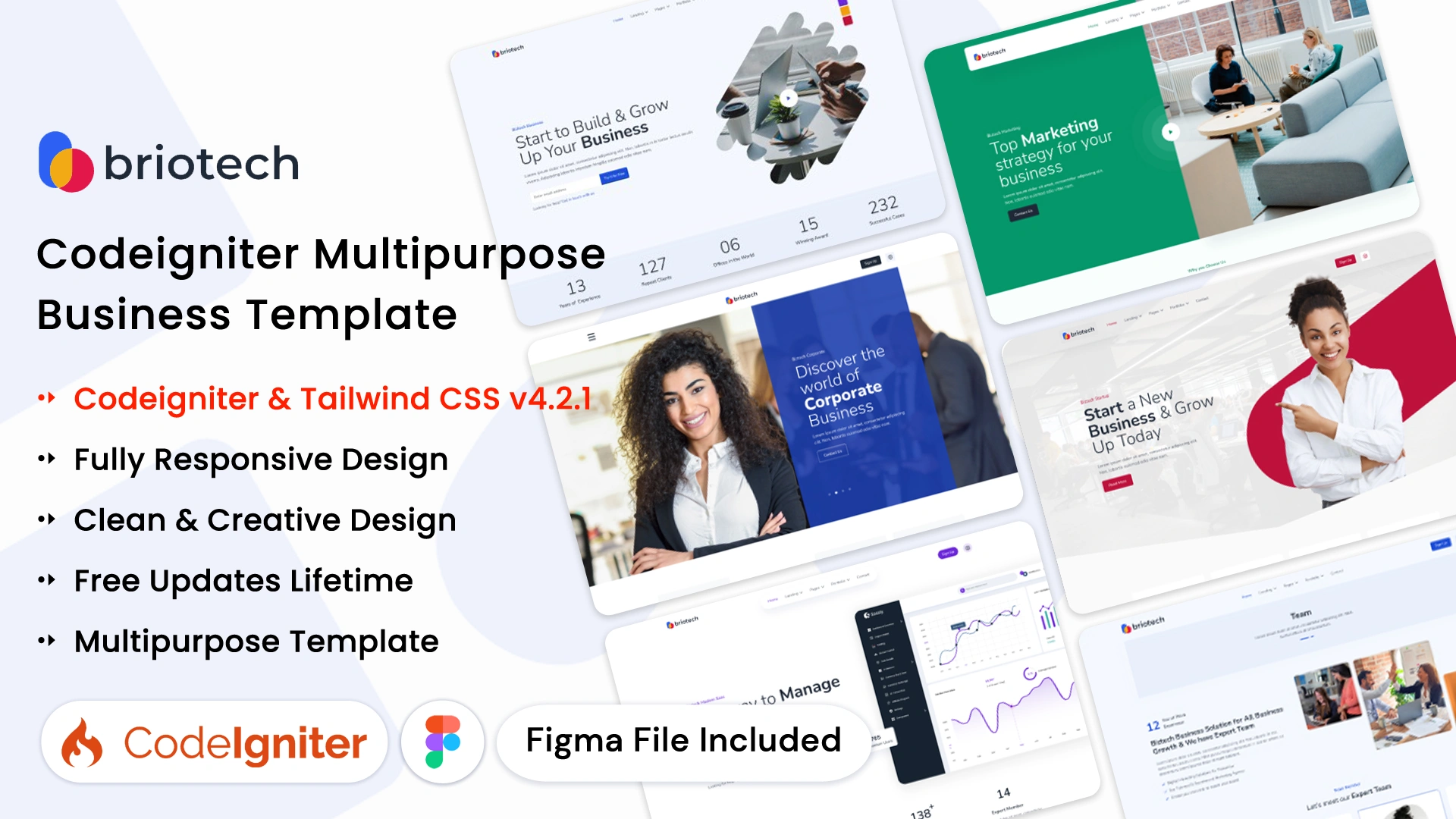 BrioTech - CodeIgniter Multipurpose Business Website Template