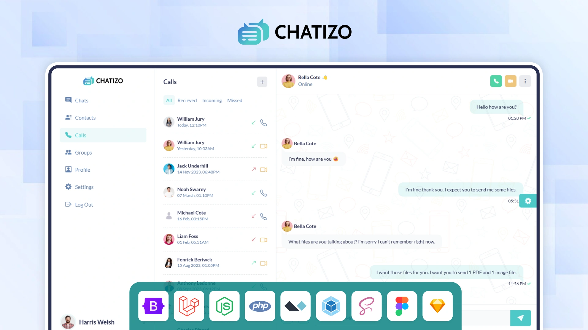 Chatizo - Responsive Chat App HTML Template by SRBThemes