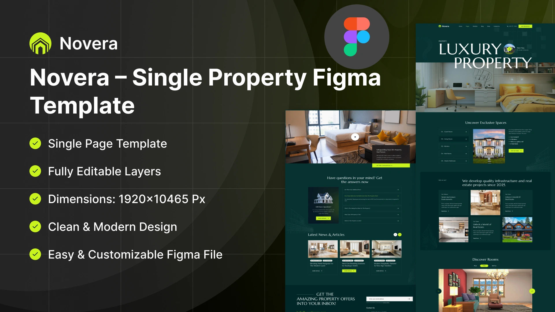 Novera - Single Property & Residence Figma Template