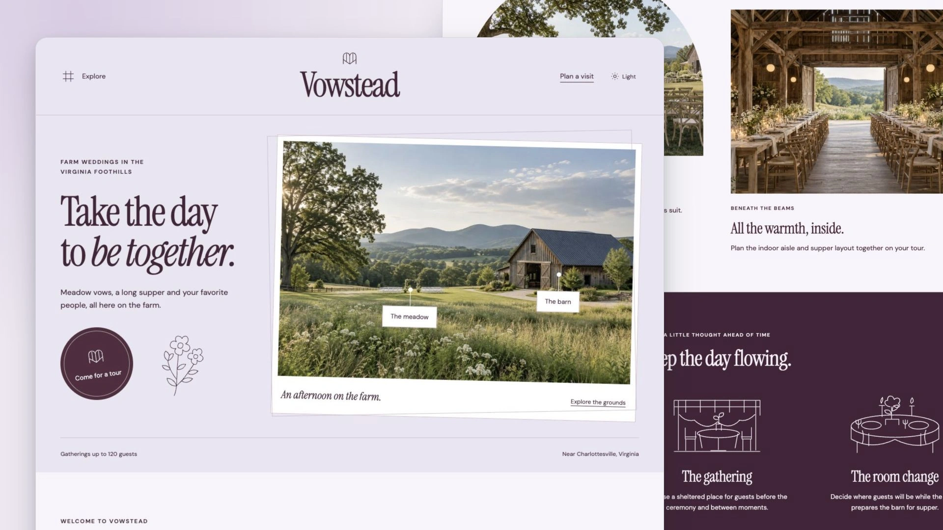 Vowstead - Farm Wedding Venue HTML Website Template