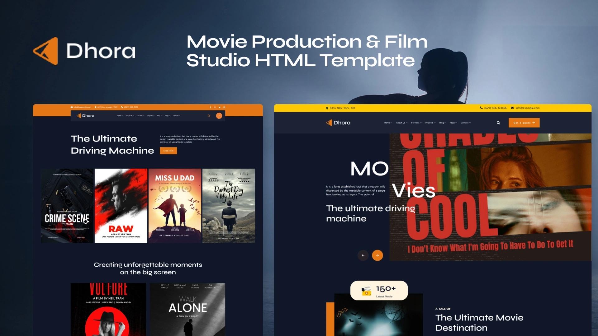 Dhora - Movie Production & Film Studio HTML Template