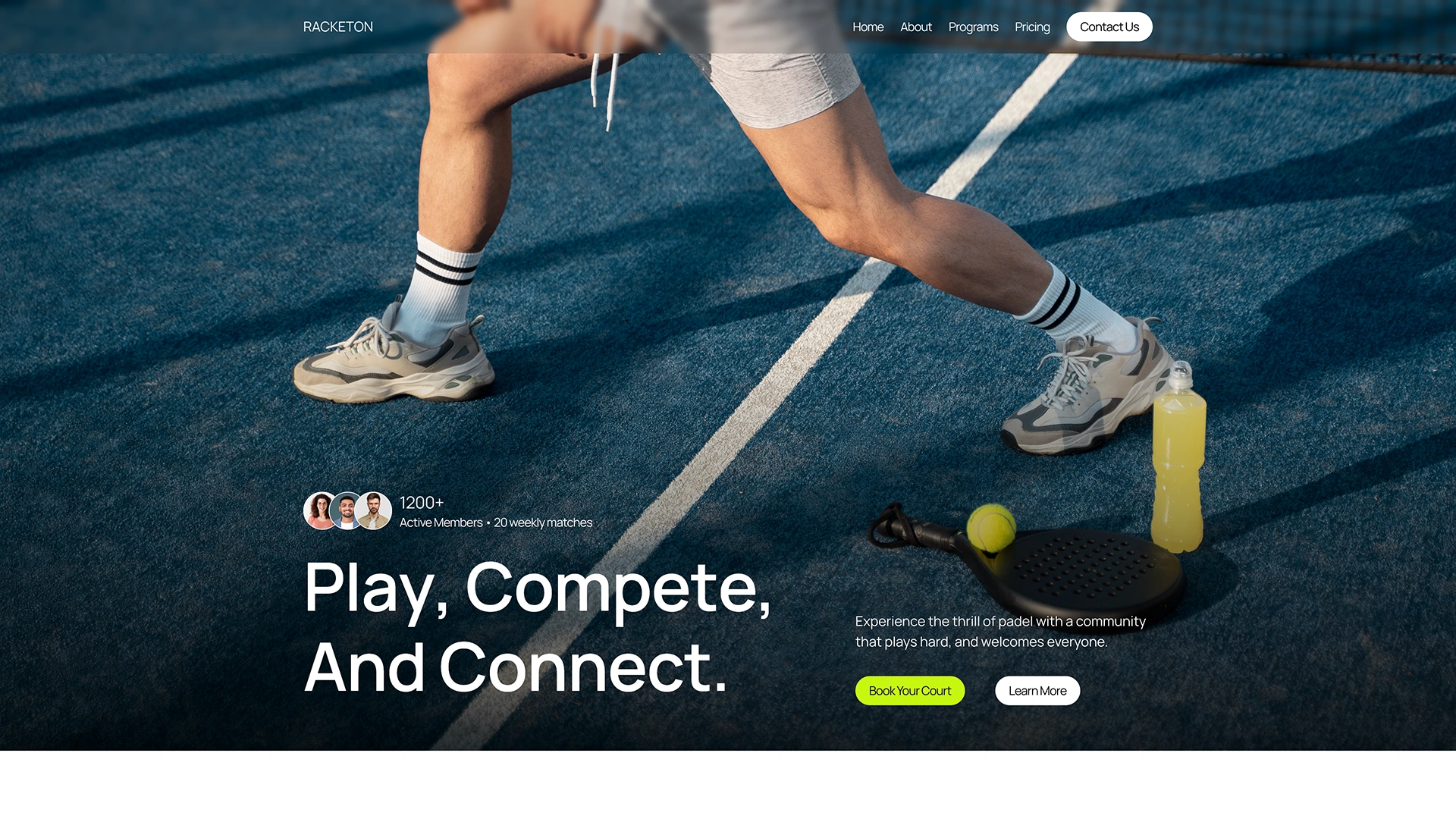 Racketon - Sports Framer Template