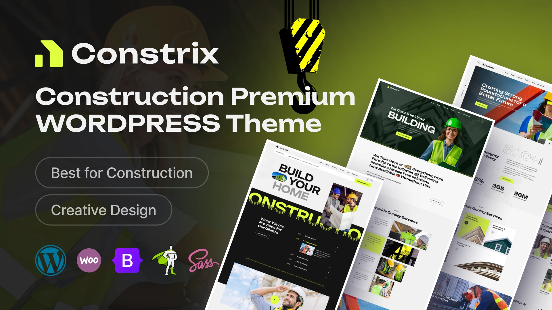 Constrix - Creative Construction Ecommerce WordPress Theme Woocommerce Elementor