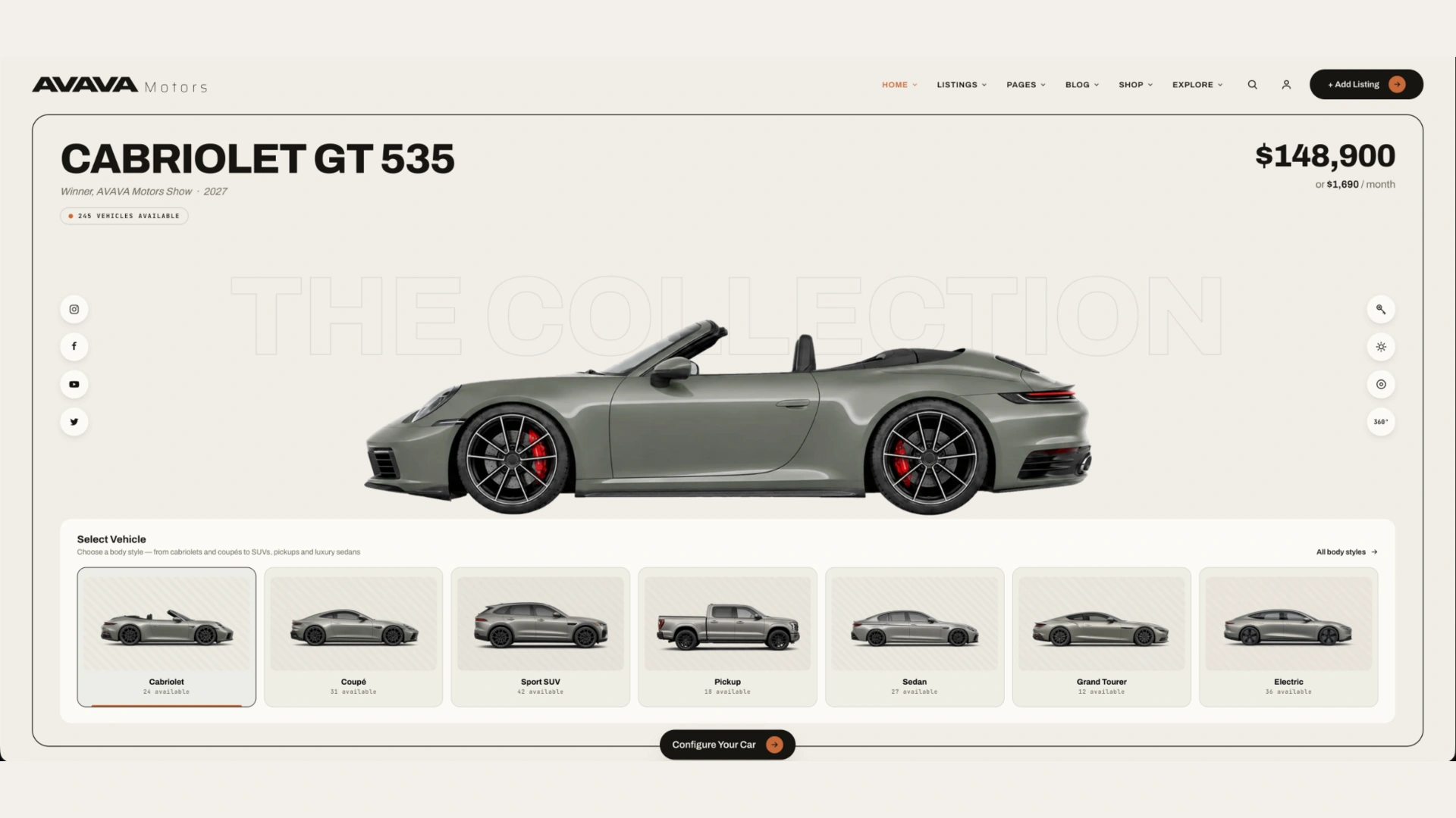 Avava Motors - Car Dealer HTML Template