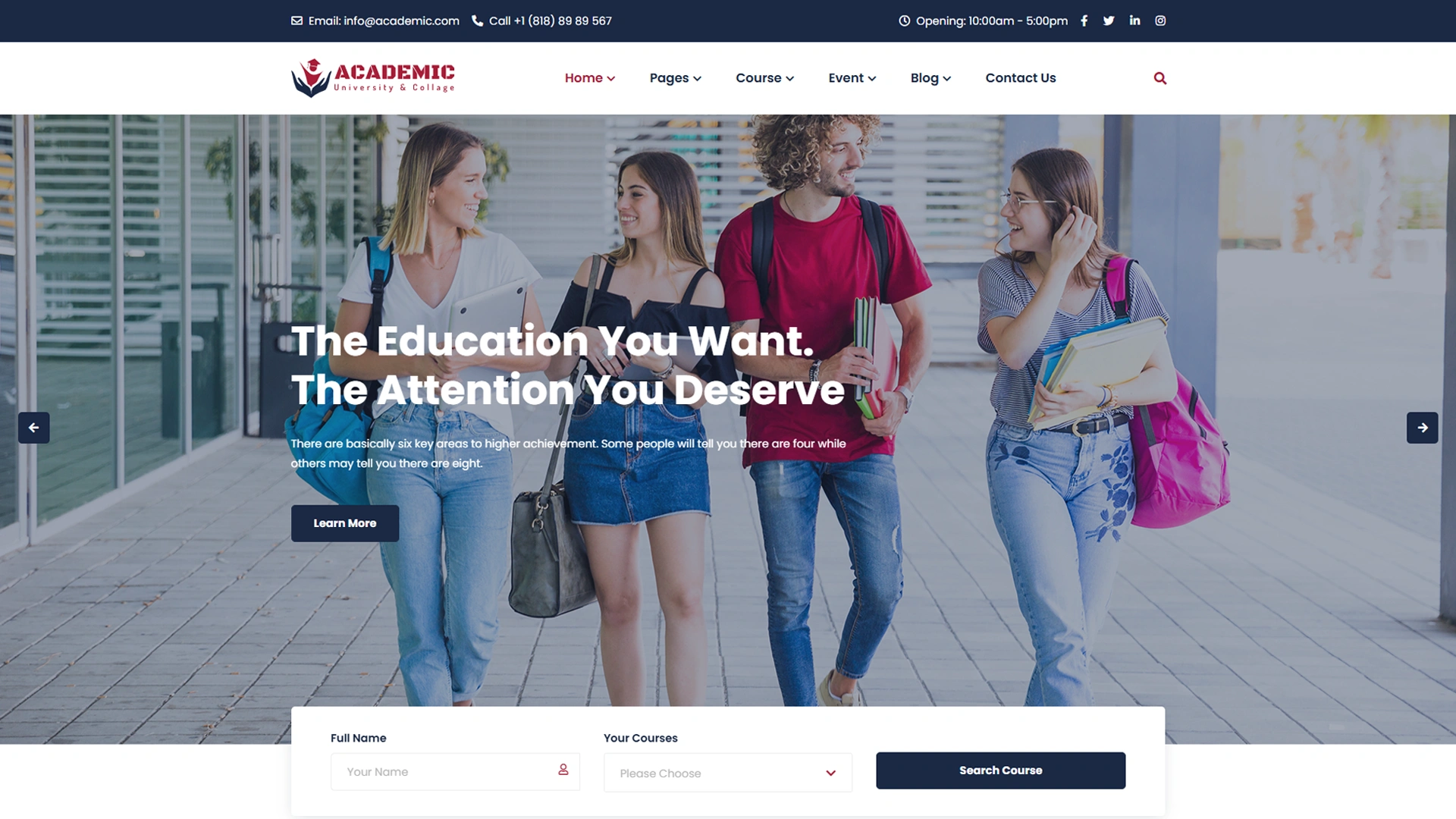 AcademicPro - University and College Template