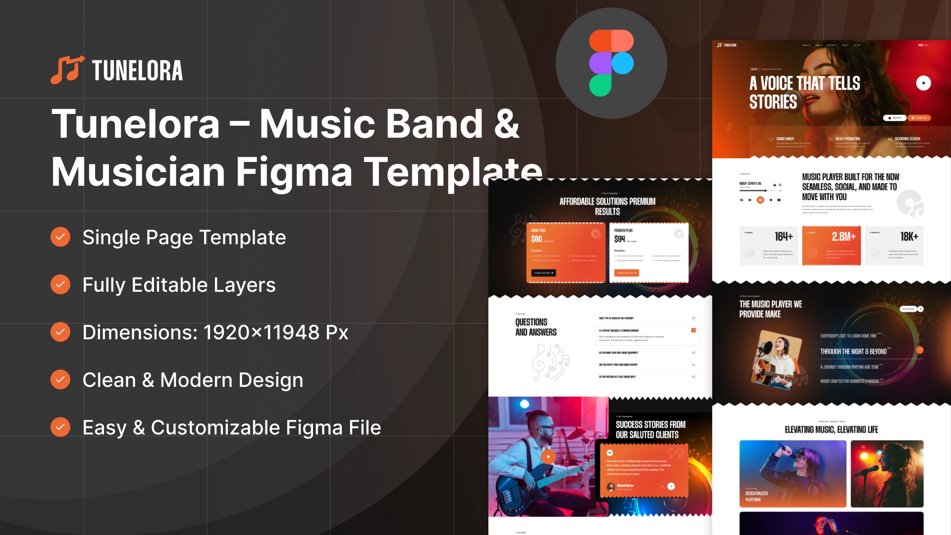 Tunelora - Marketing Agency & Branding Figma Template