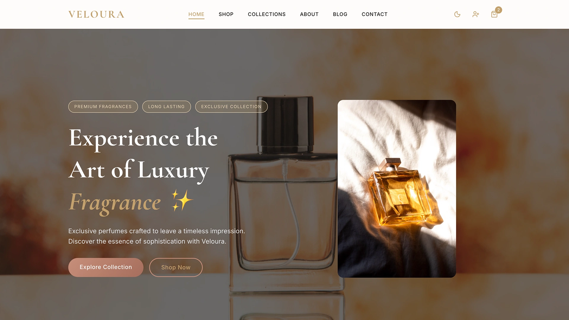 Veloura - Luxury Perfume and Fragrance Store eCommerce HTML Template