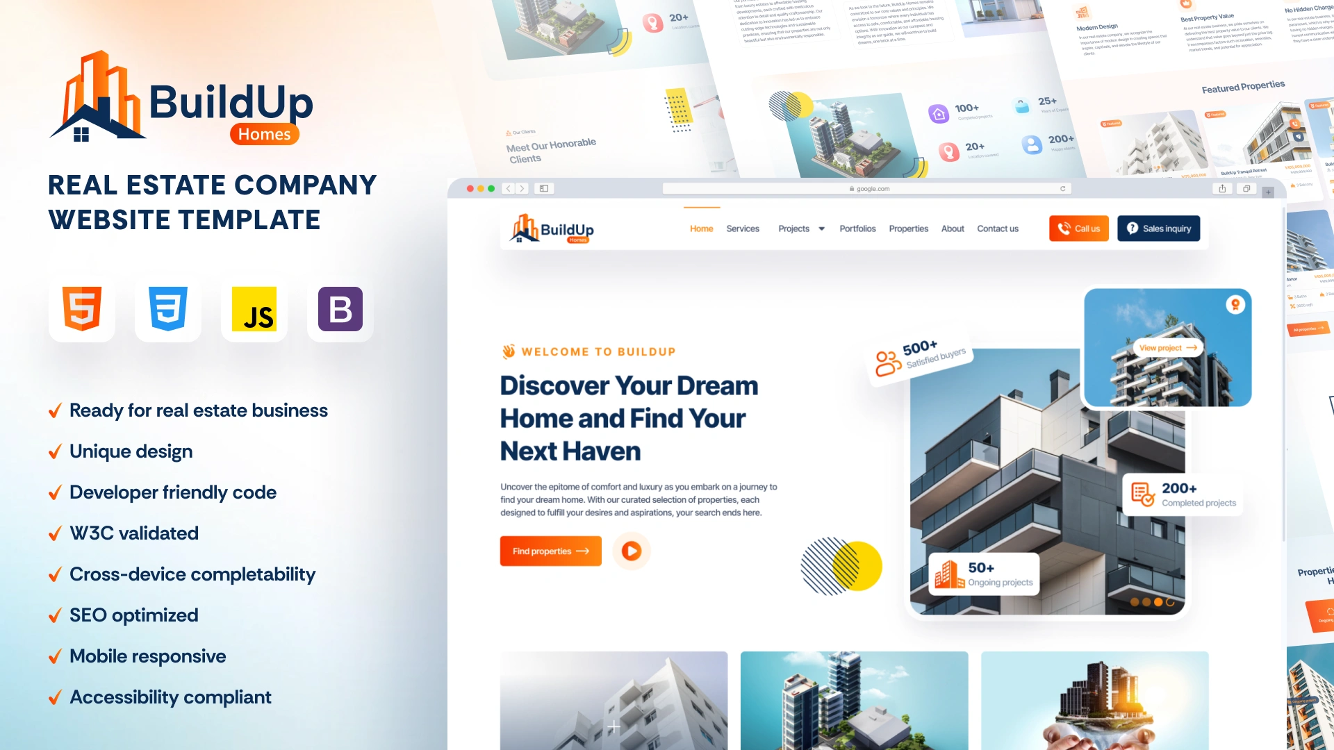 BuildUp - Real Estate Property Selling HTML Template