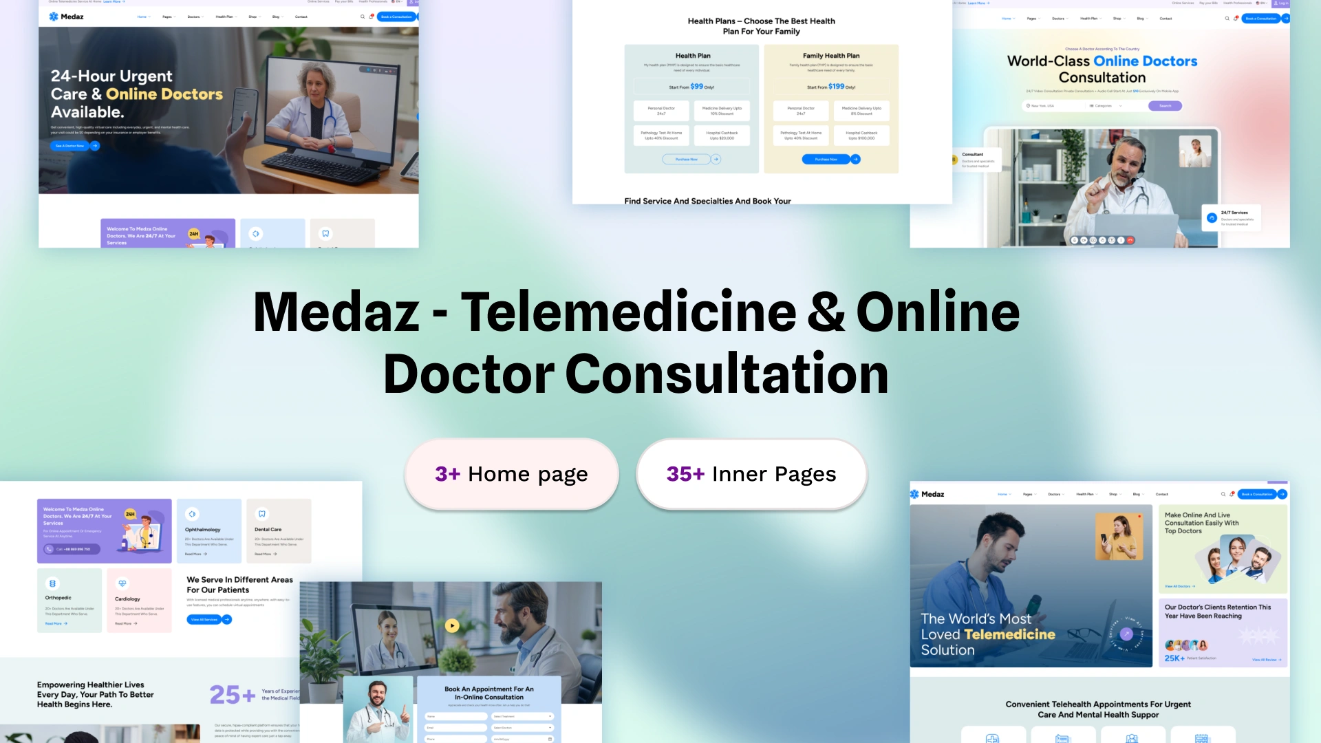 Medaz - Telemedicine and Online Doctor Consultation Figma Website Template
