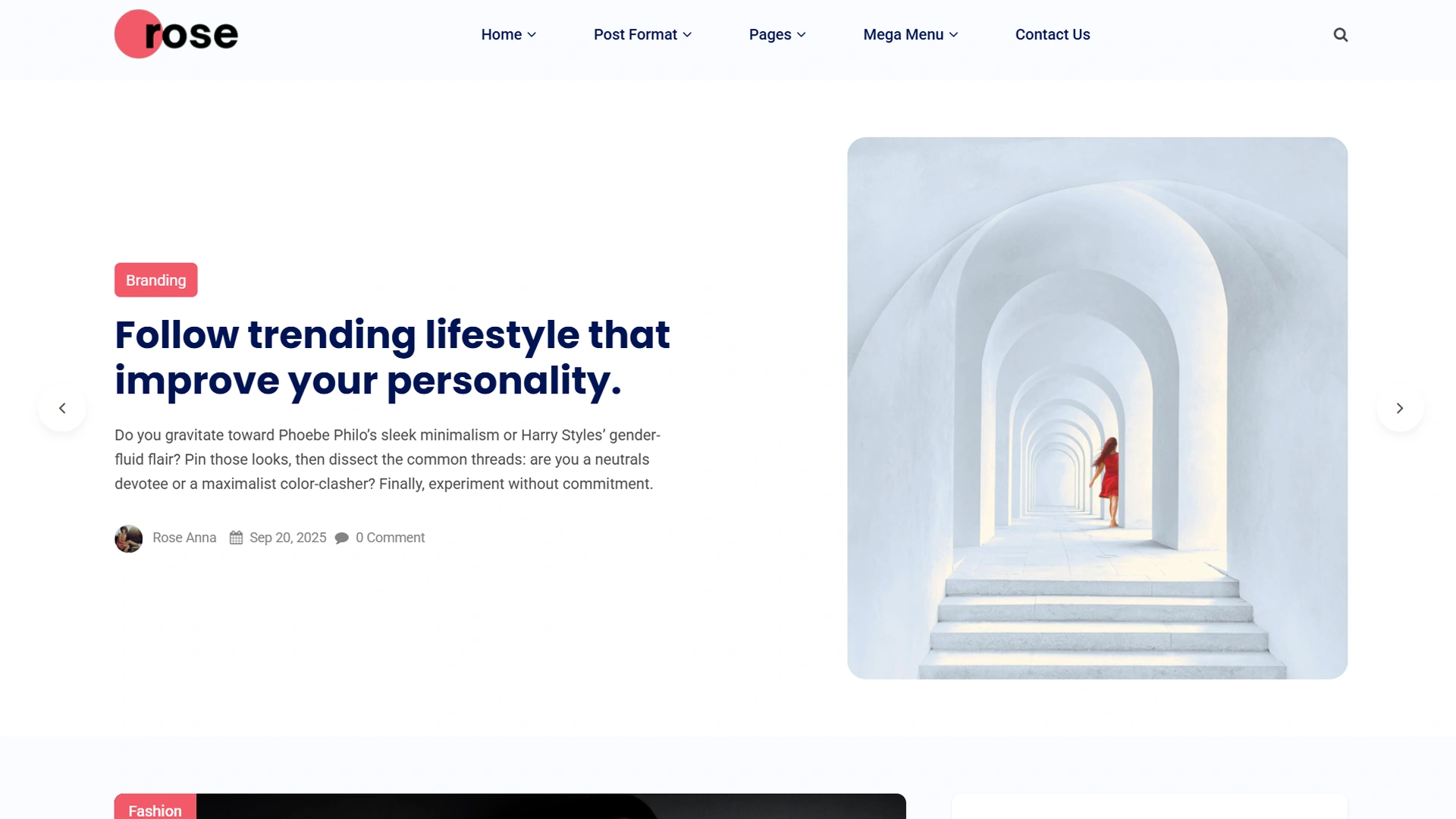 Rose - Personal Blog HTML Template