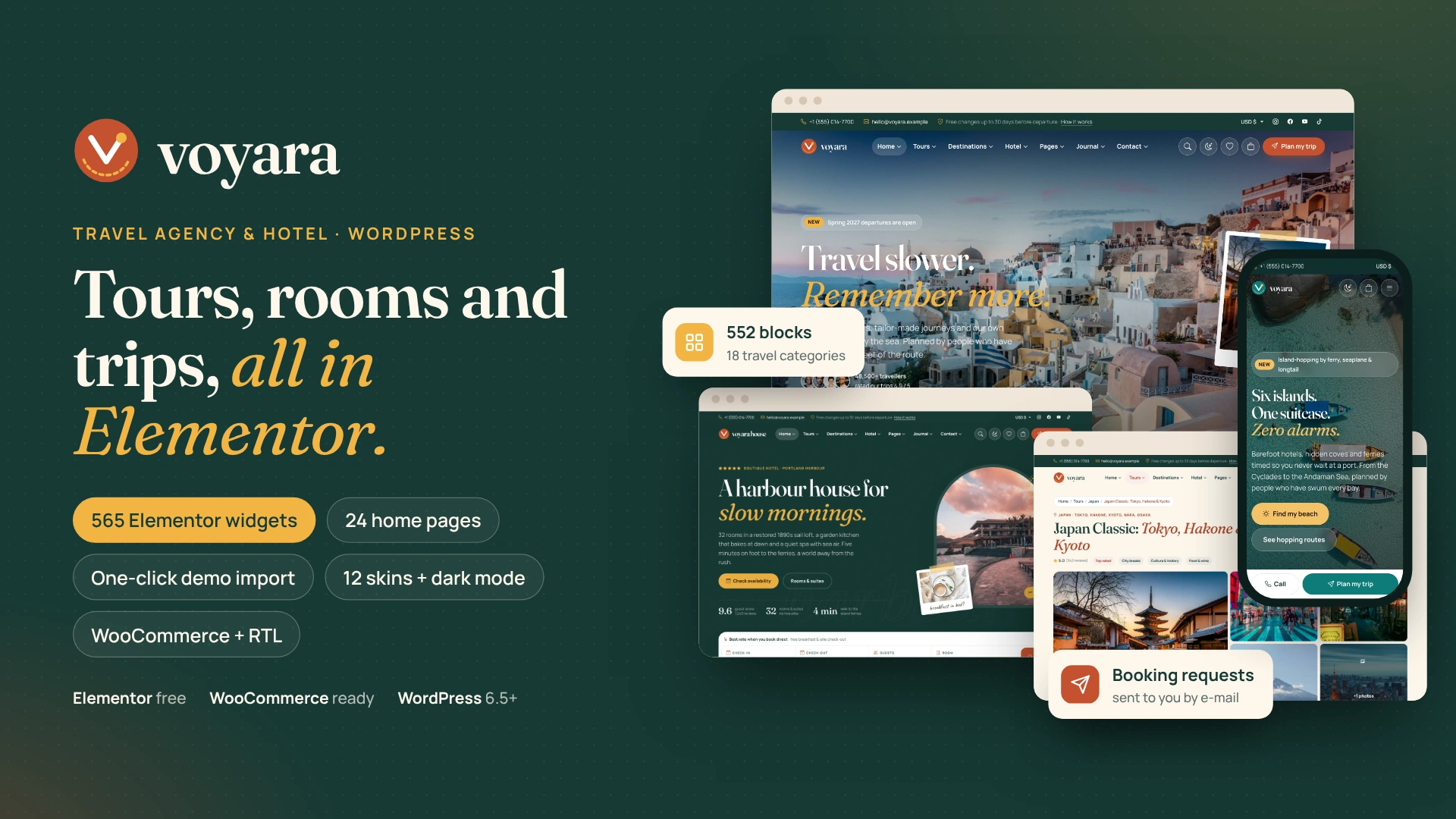 Voyara - Travel Agency & Boutique Hotel WordPress Theme