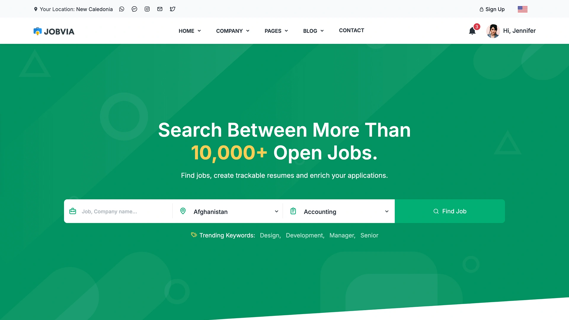 Jobvia - Job Listing & Job Board HTML Template