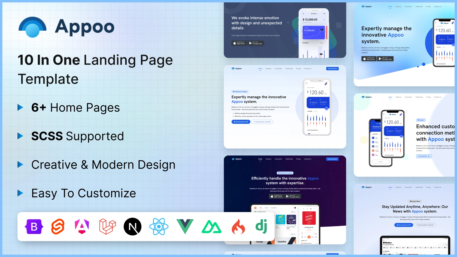 Appoo - 10 in One Landing Page Template