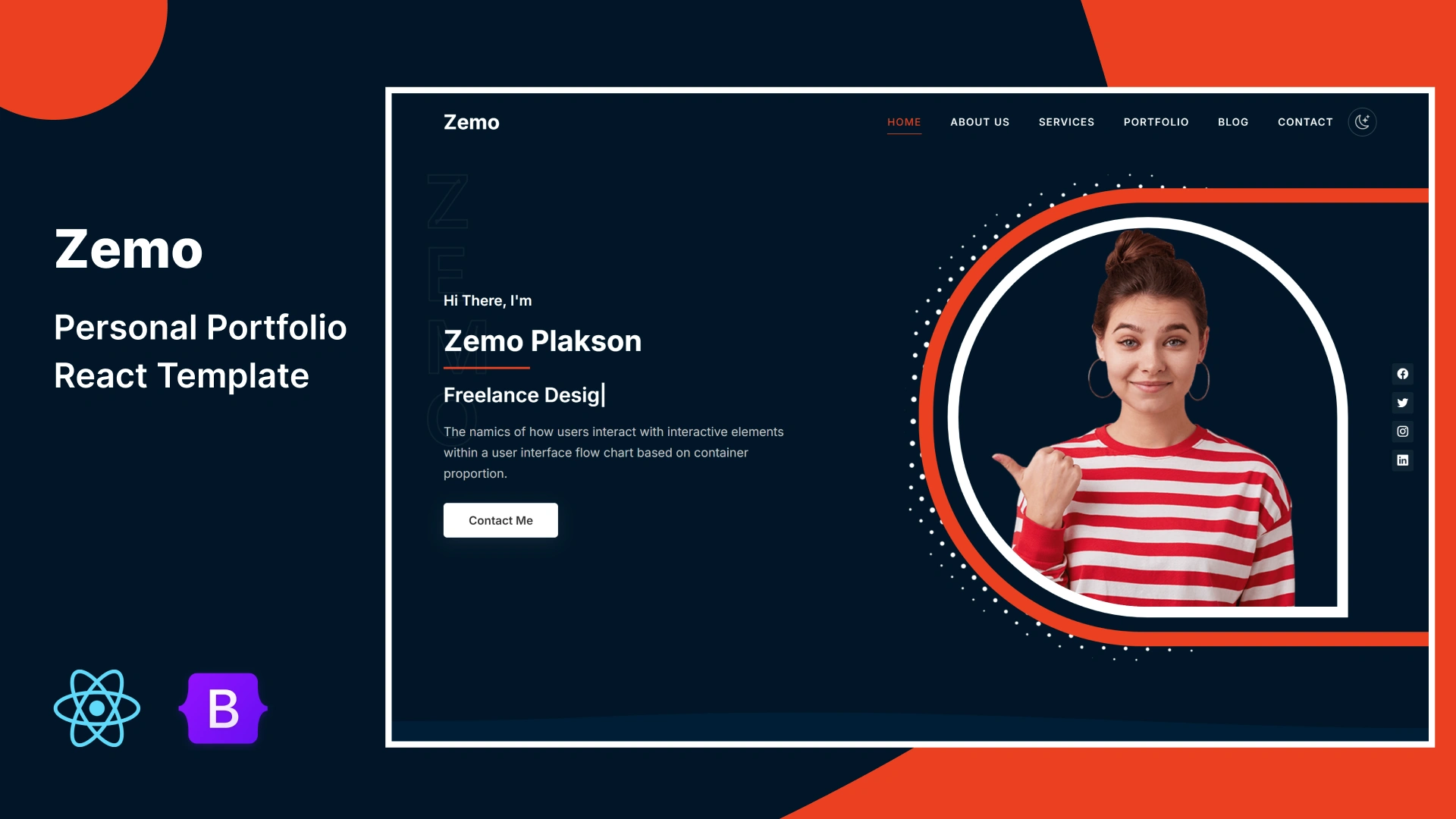 Zemo - React Personal Portfolio Template