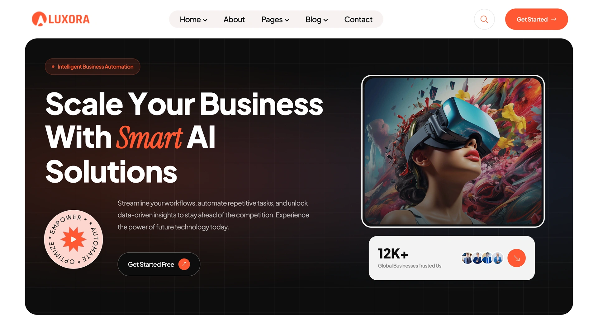 Luxora - React Creative Agency & Portfolio Template