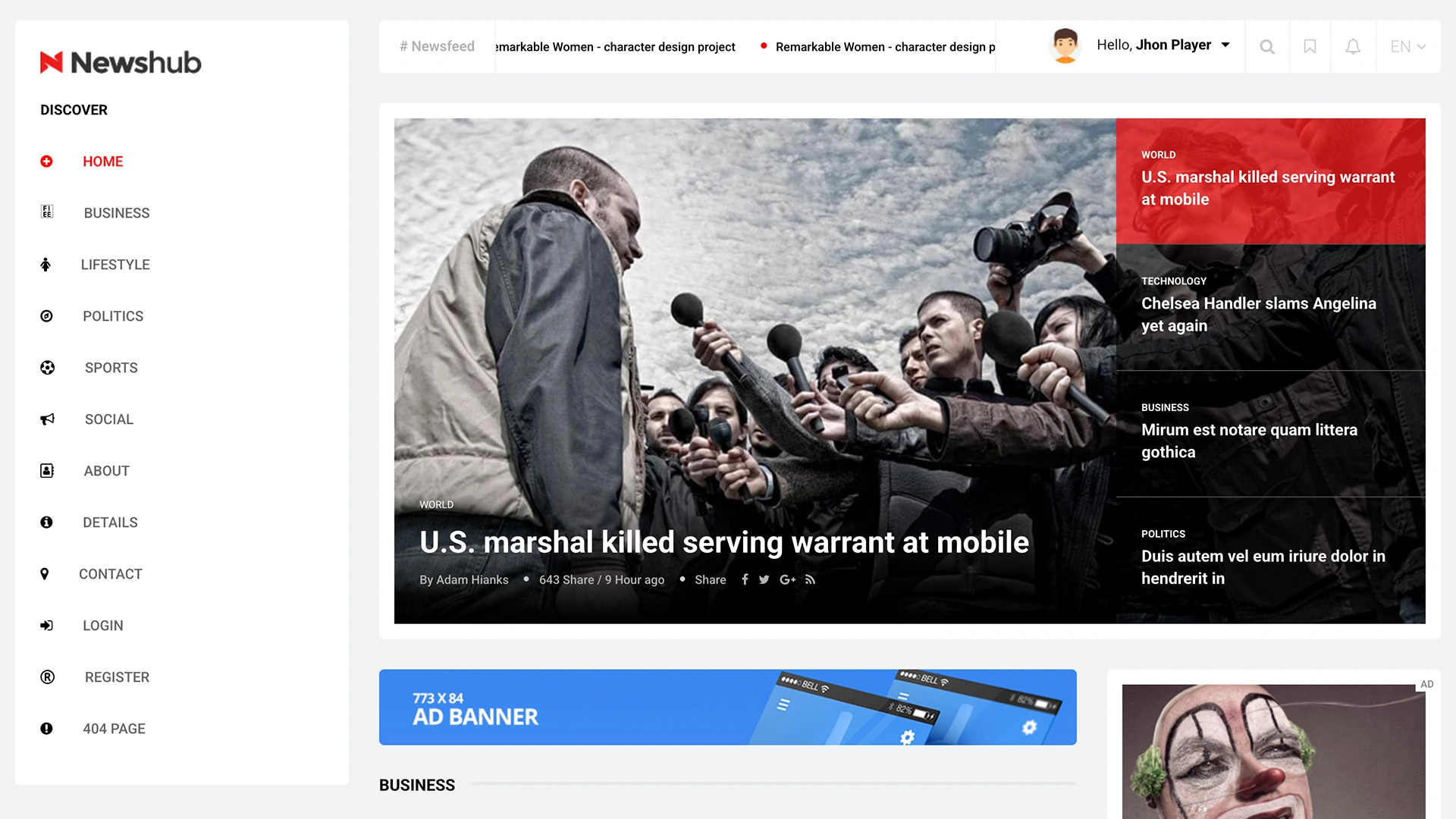 Newshub - News / Magazine Template