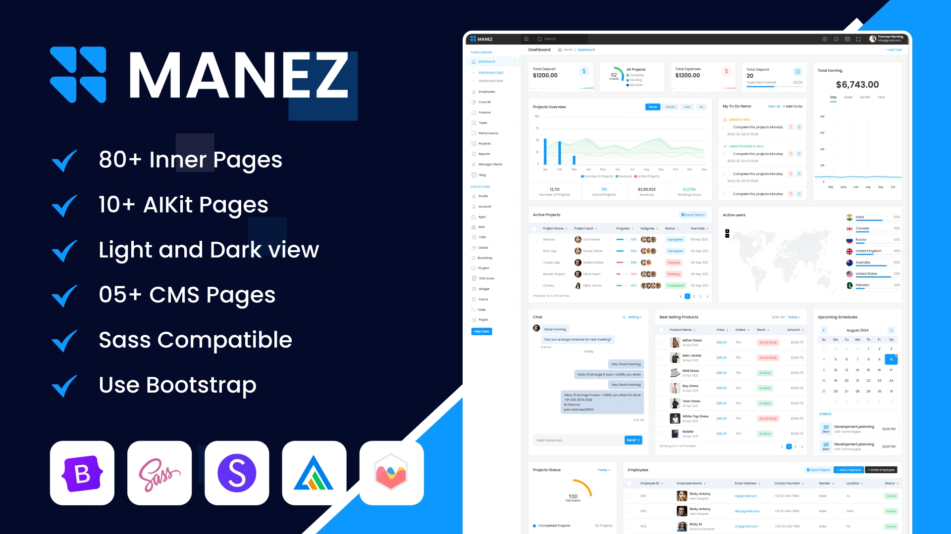 Manez - Bootstrap Admin Dashboard Template