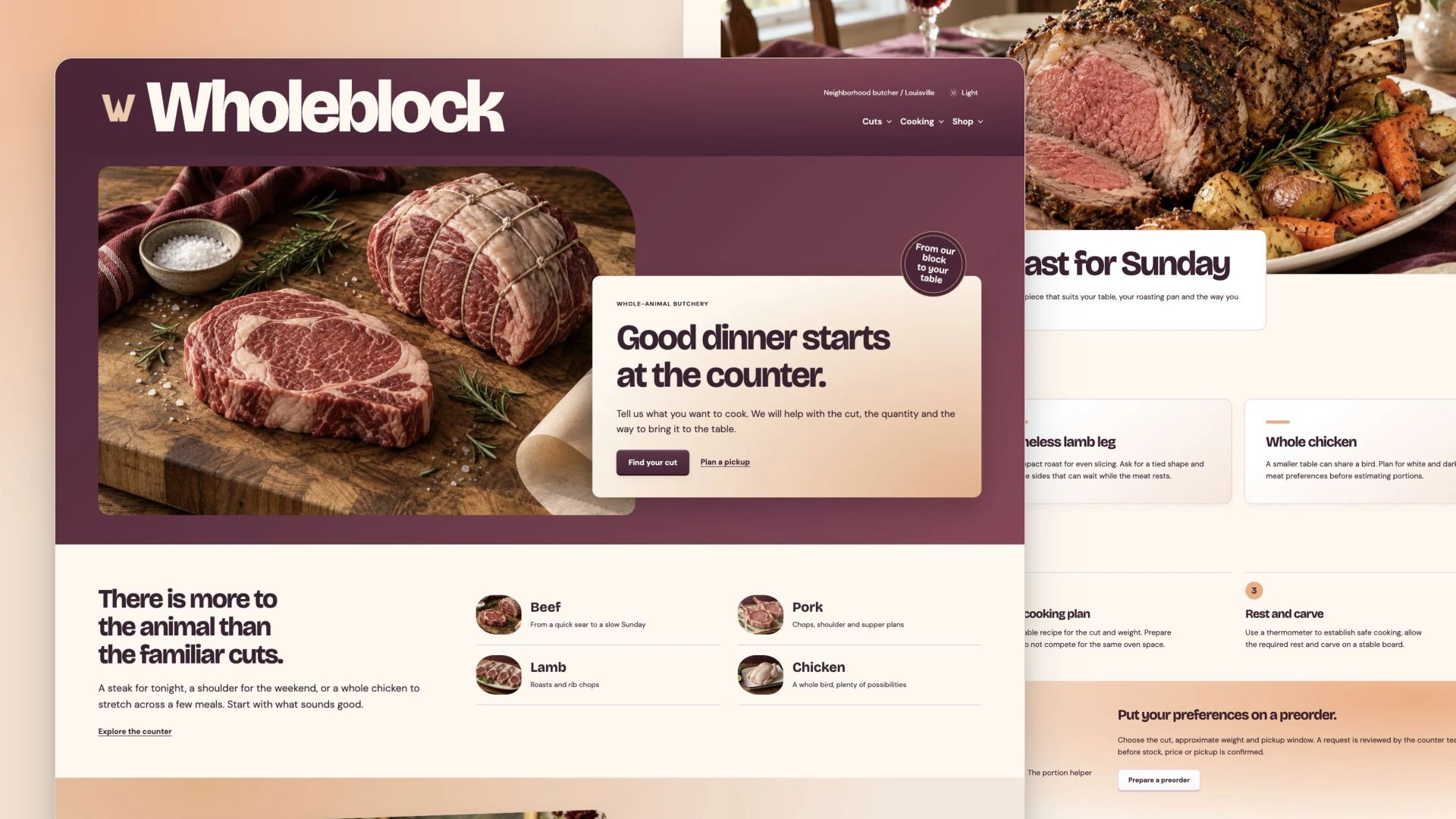 Wholeblock - Butcher Shop and Preorder HTML Website Template
