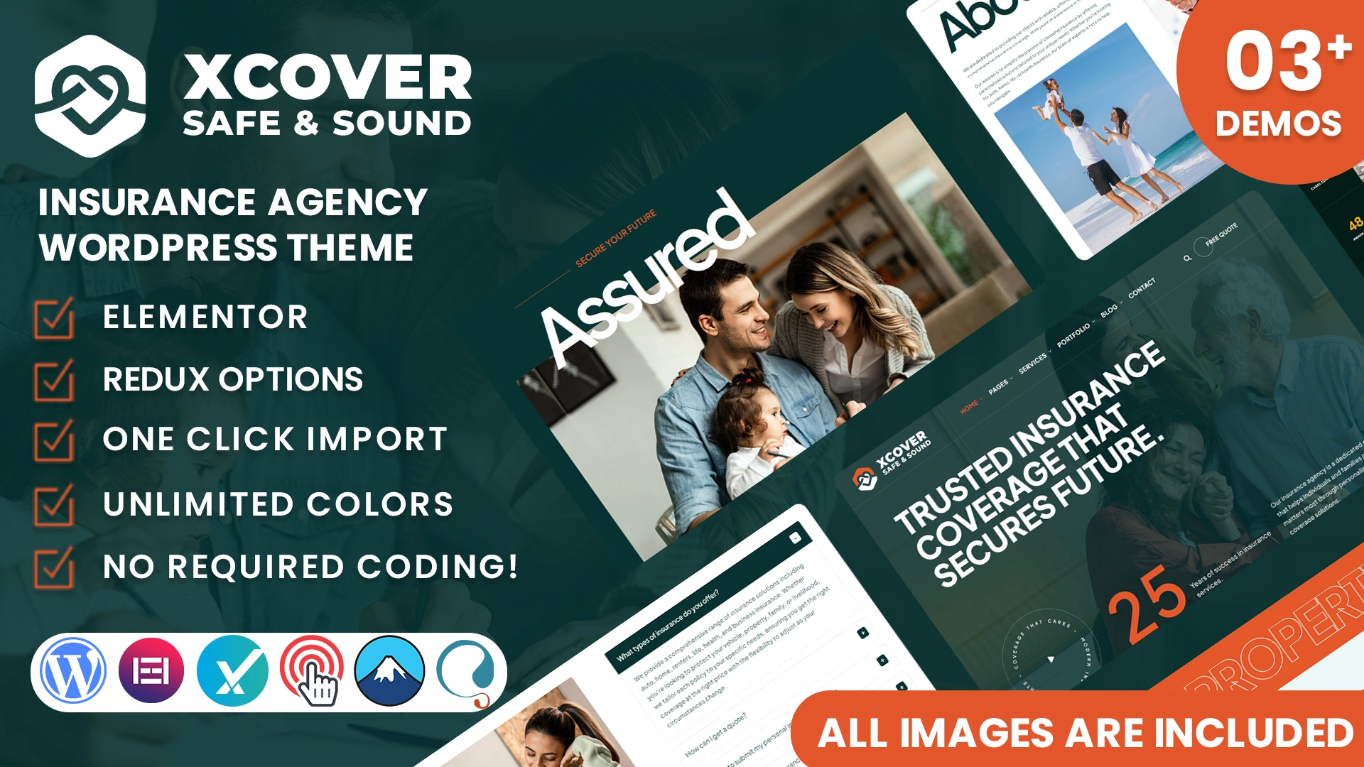 Xcover - Insurance Agency WordPress Theme