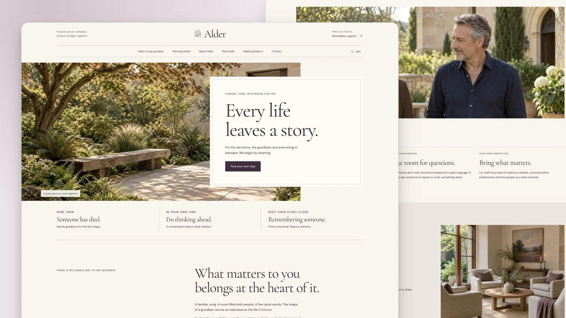 Alder - Funeral Home and Cremation HTML Website Template